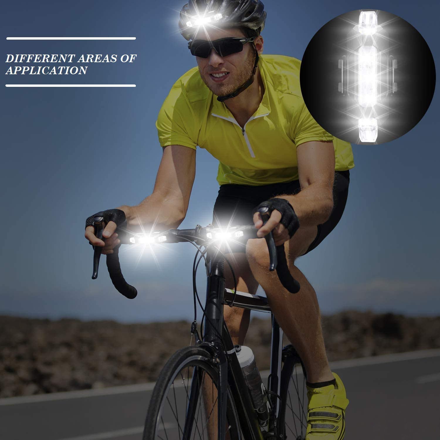 Rechargeable Bicycle Front Waterproof LED Light (White) - Springkart 
