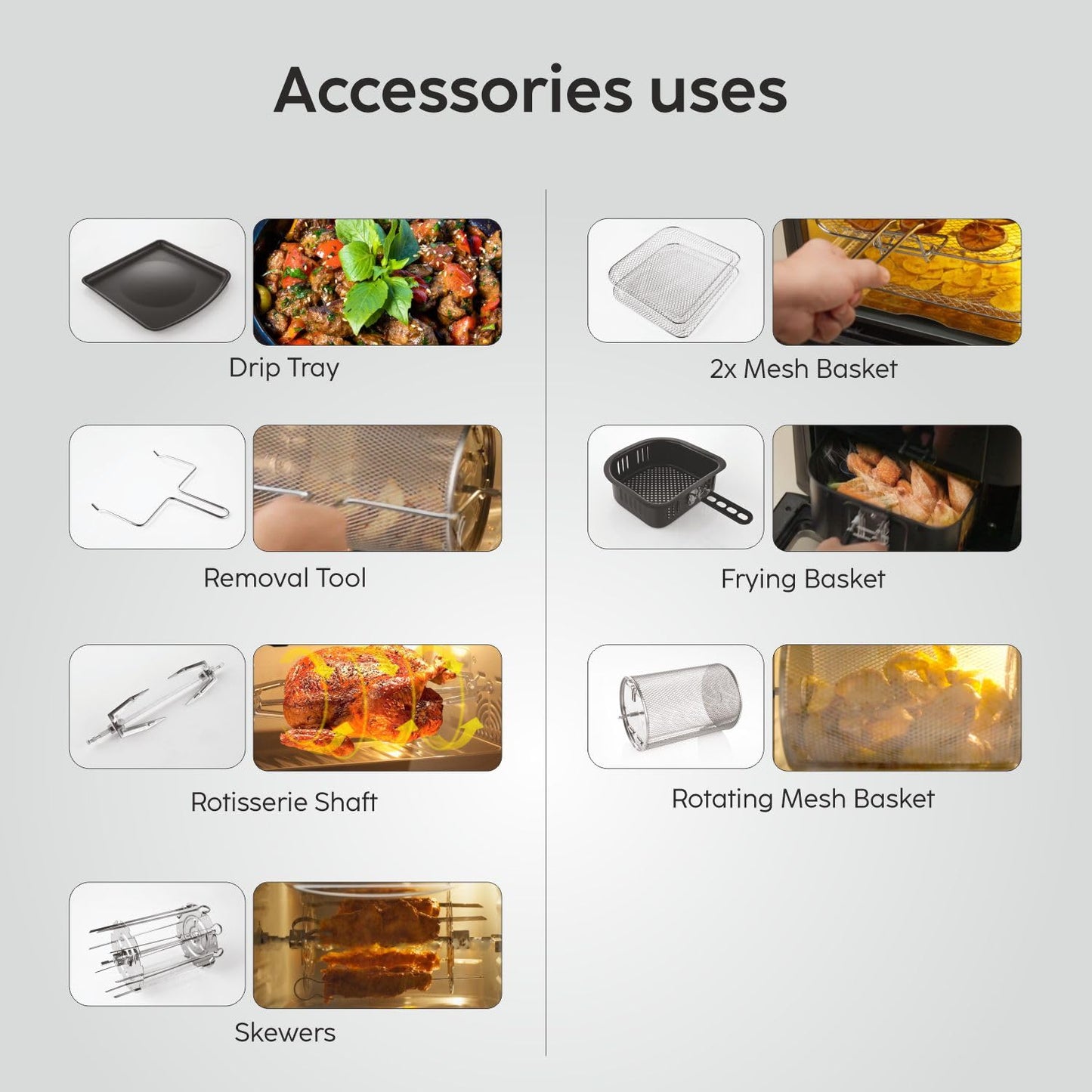 Glen 12 Litre Digital Air Fryer Oven for Home, 1800W, 10 Preset Function, Rotisserie, Digital Display & Controls, Airfryer to Dehydrate, Defrost, Bake, Roast, Toast with Less Oil -Black (SA-3046DSS)