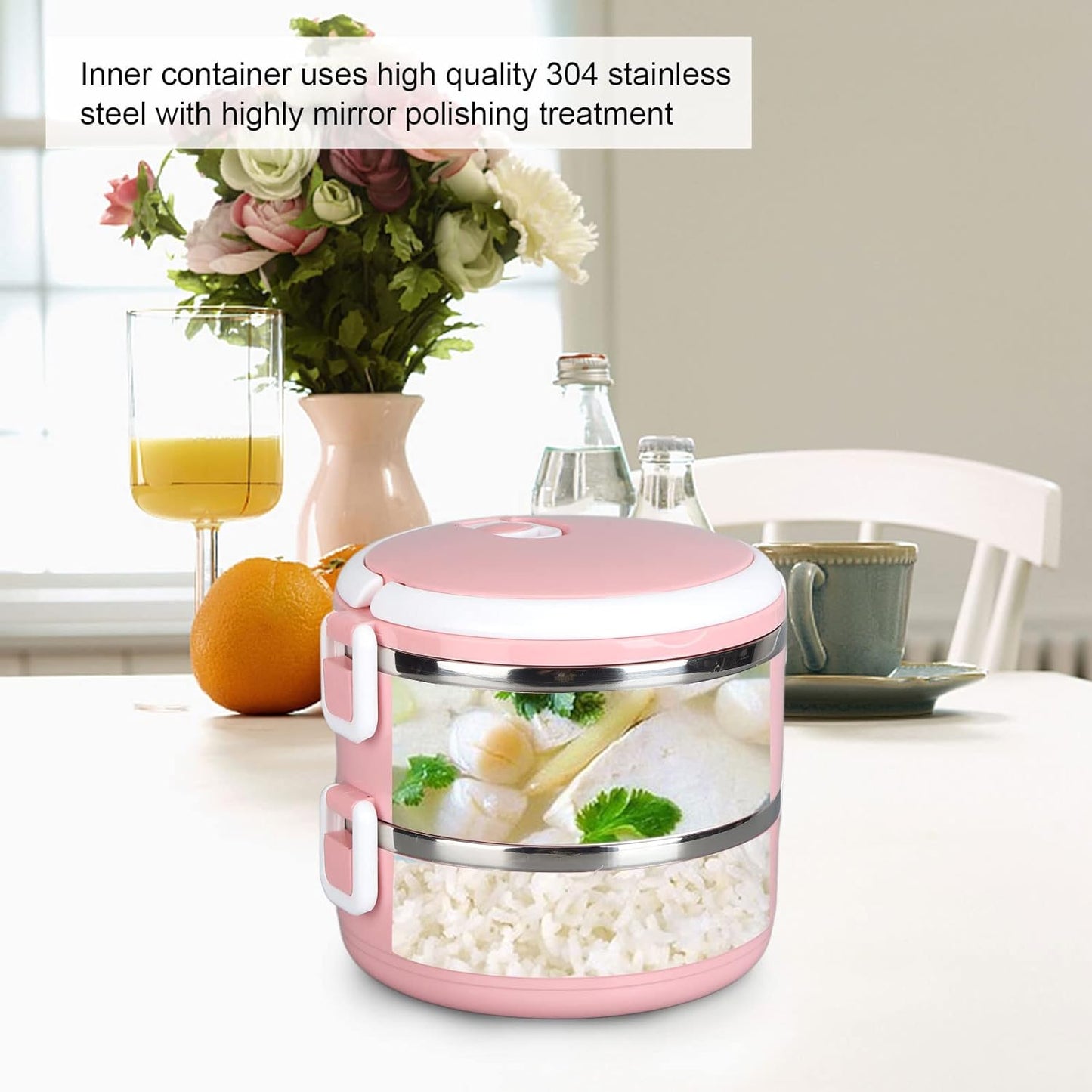 Doraemon 2layer Lunch Box Steel High Quality 2 Layer Tiffin Box For Home , Office & School Use - Springkart 