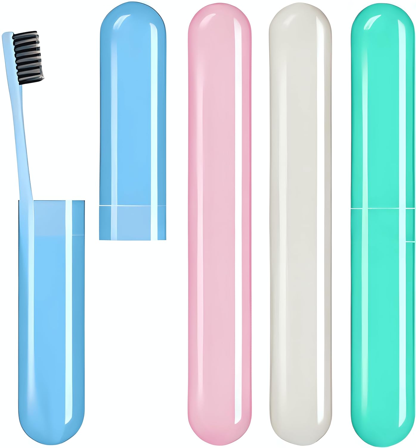 Oblivion 6 Pcs Toothbrush Cover, Toothbrush Cases, Toothbrush Cover Case, Tooth Brush Cover Box, Anti Bacterial Toothbrush Case Box, Tooth Brush Travel Covers, Portable Toothbrush Container for Trip - Springkart 