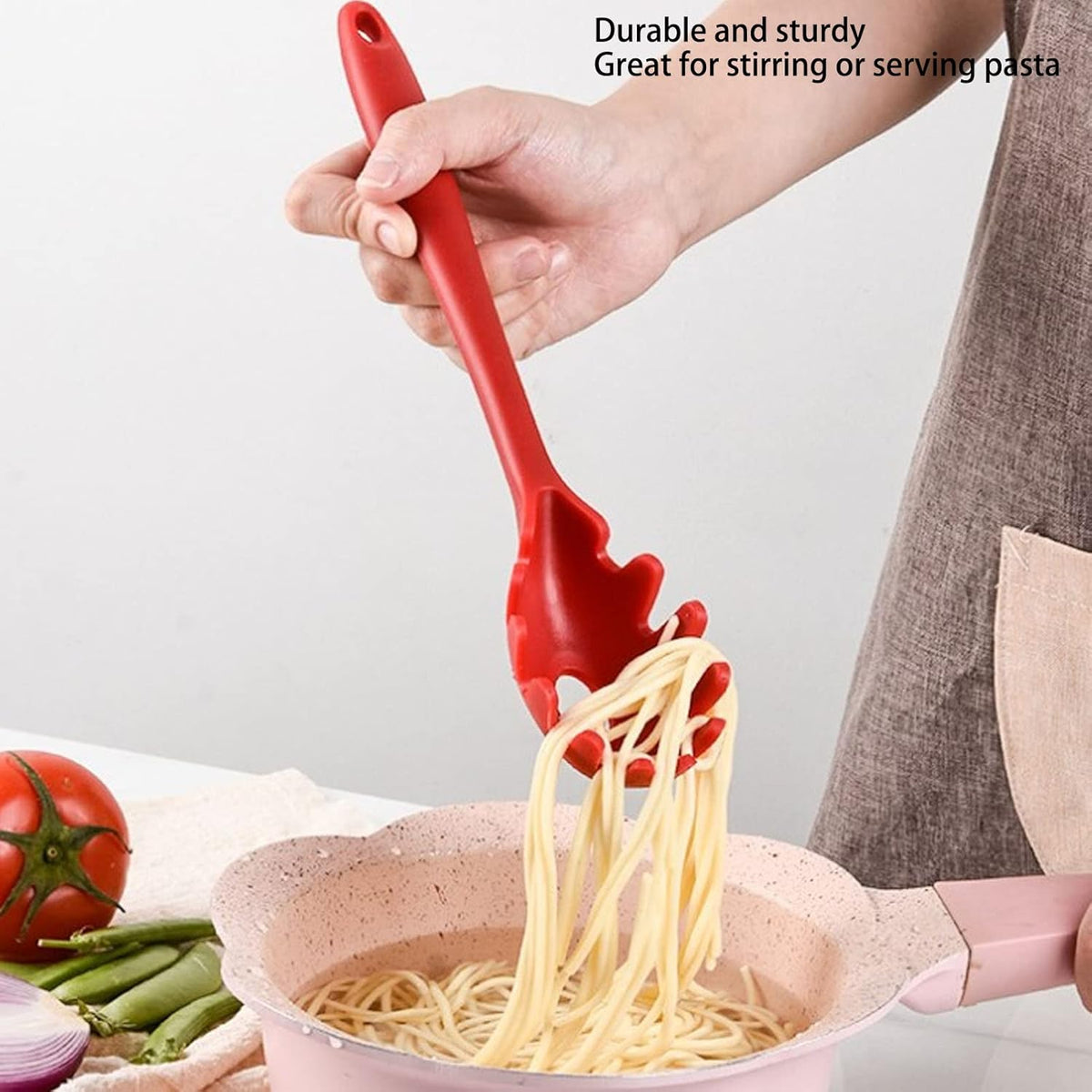 Pasta Fork Spaghetti Spoon Server Tongs Noodles Fork - Springkart 