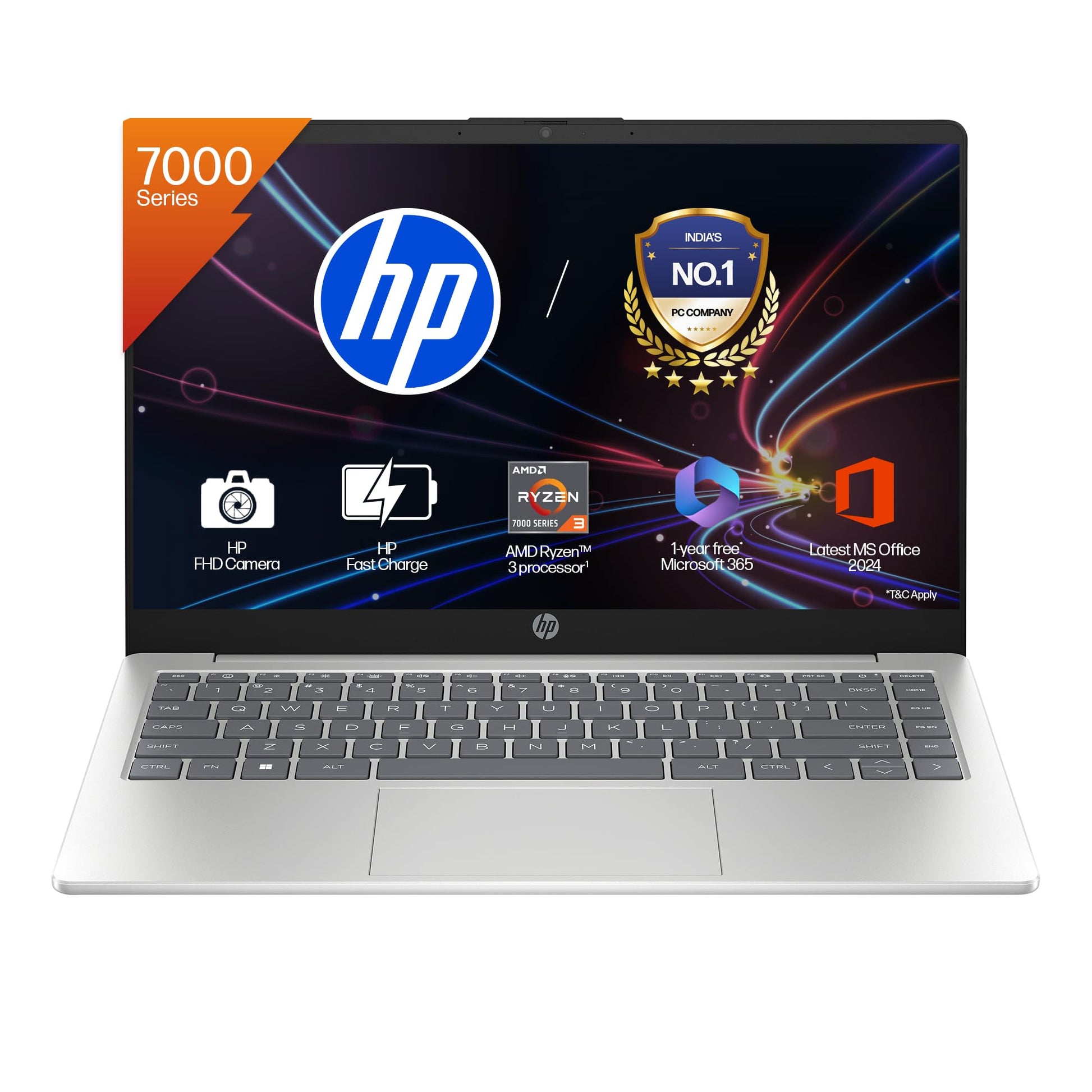 HP 15, AMD Ryzen 3 7320U (8GB LPDDR5, 512GB SSD) FHD, Anti-Glare, Micro-Edge, 15.6"/39.6cm, Win 11, Office 21, Silver, 1.59kg, fc0154AU, AMD Radeon Graphics, 1080p FHD Camera Laptop