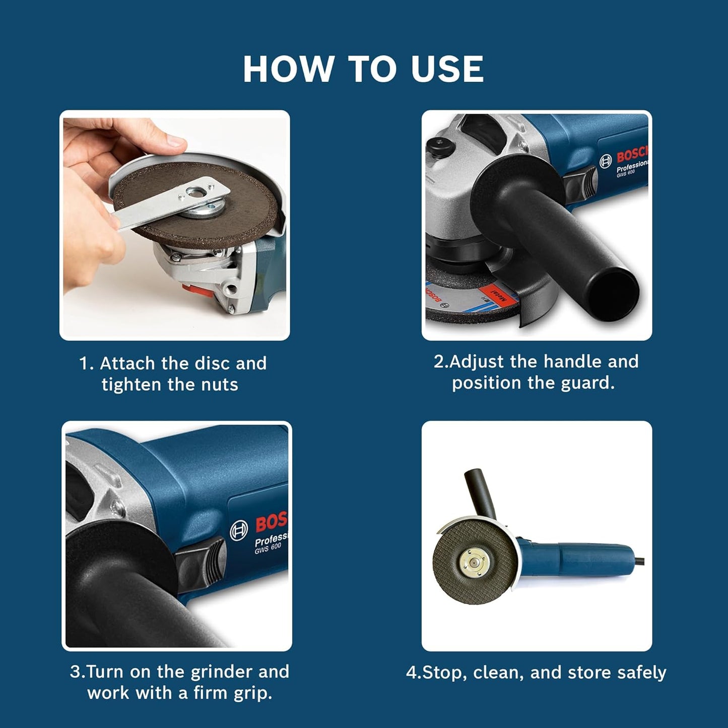 BOSCH Professional GWS 600 Angle Grinder | 670W Power | No-load Speed of 11000 RPM | Versatile Cutting and Grinding Tool | M10 Grinding Spindle Thread | 100 mm Disc | 1 Year Warranty
