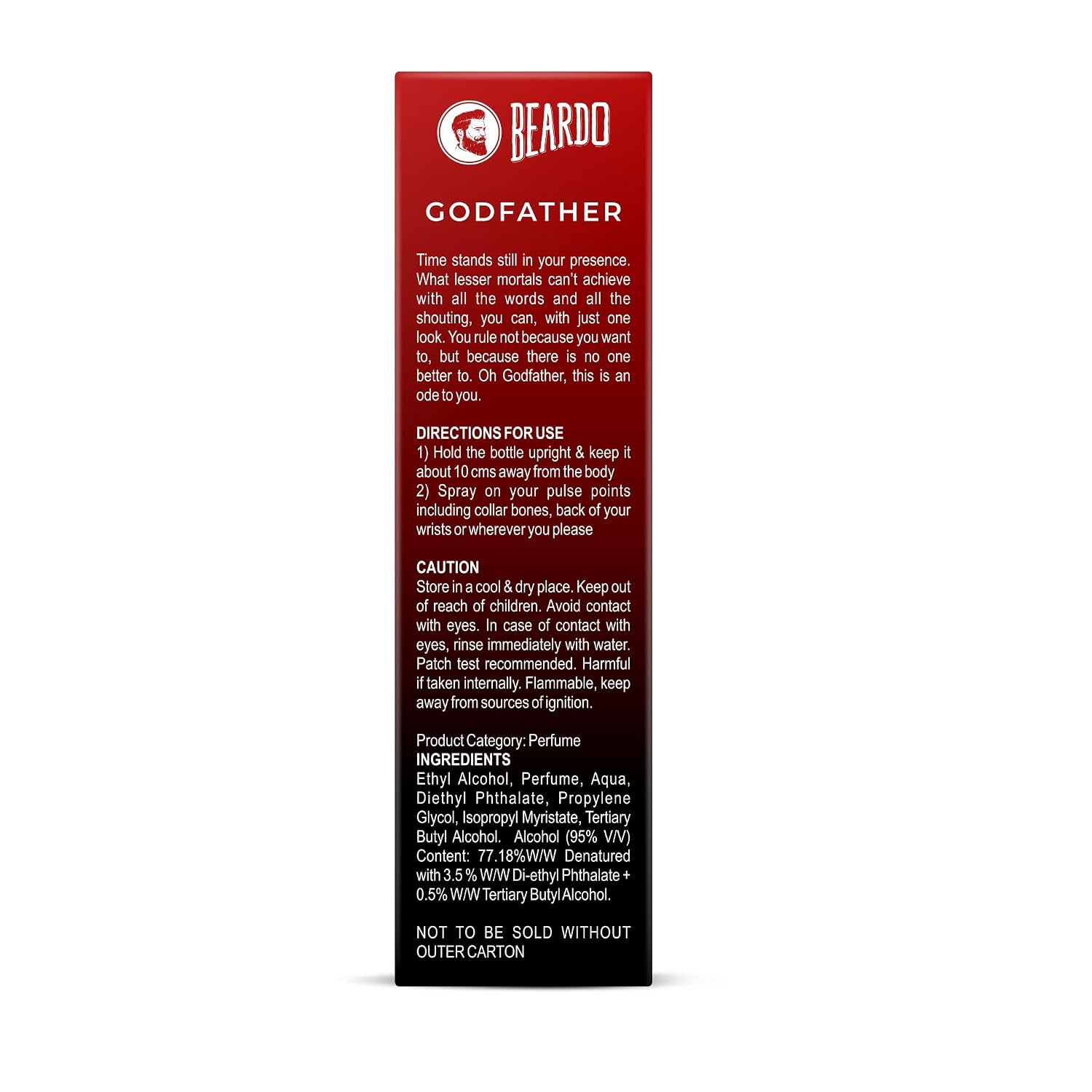 BEARDO Godfather Perfume For Man, 100ml | Aromatic, Spicy Perfume For Men | EAU DE PARFUM | Perfume For Men| Long Lasting Fragrance | Date Night Perfume | Premium Fragrance | Gift for Men | Husband | Boyfriend | Long Lasting Perfume