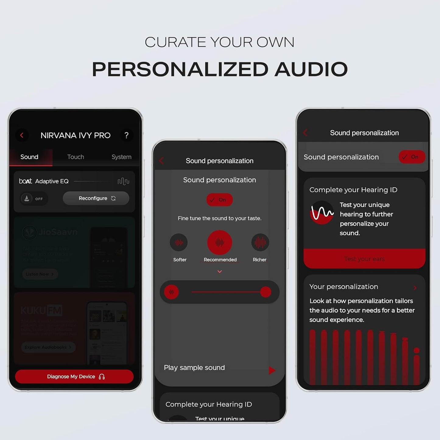 boAt Nirvana Ivy Pro (2025 Launch), Dolby Atmos w/Head Tracking, 52dB Hybrid Adaptive ANC,Hi-Res LDAC, Titanium Dual Drivers, Bluetooth Earbuds, TWS Ear Buds Wireless Earphones w/mic (Crystal Black)