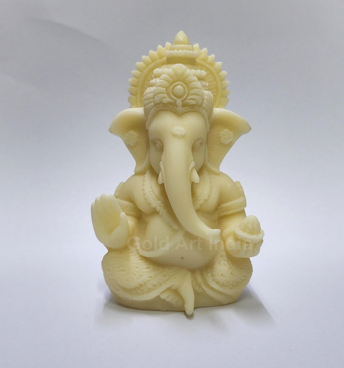 Gold Art India Mango Terracotta Finish Ganesha for Car Dashboard Home Decor Gifting Diwali Birthday Festivals 3.5 x 2 Inches
