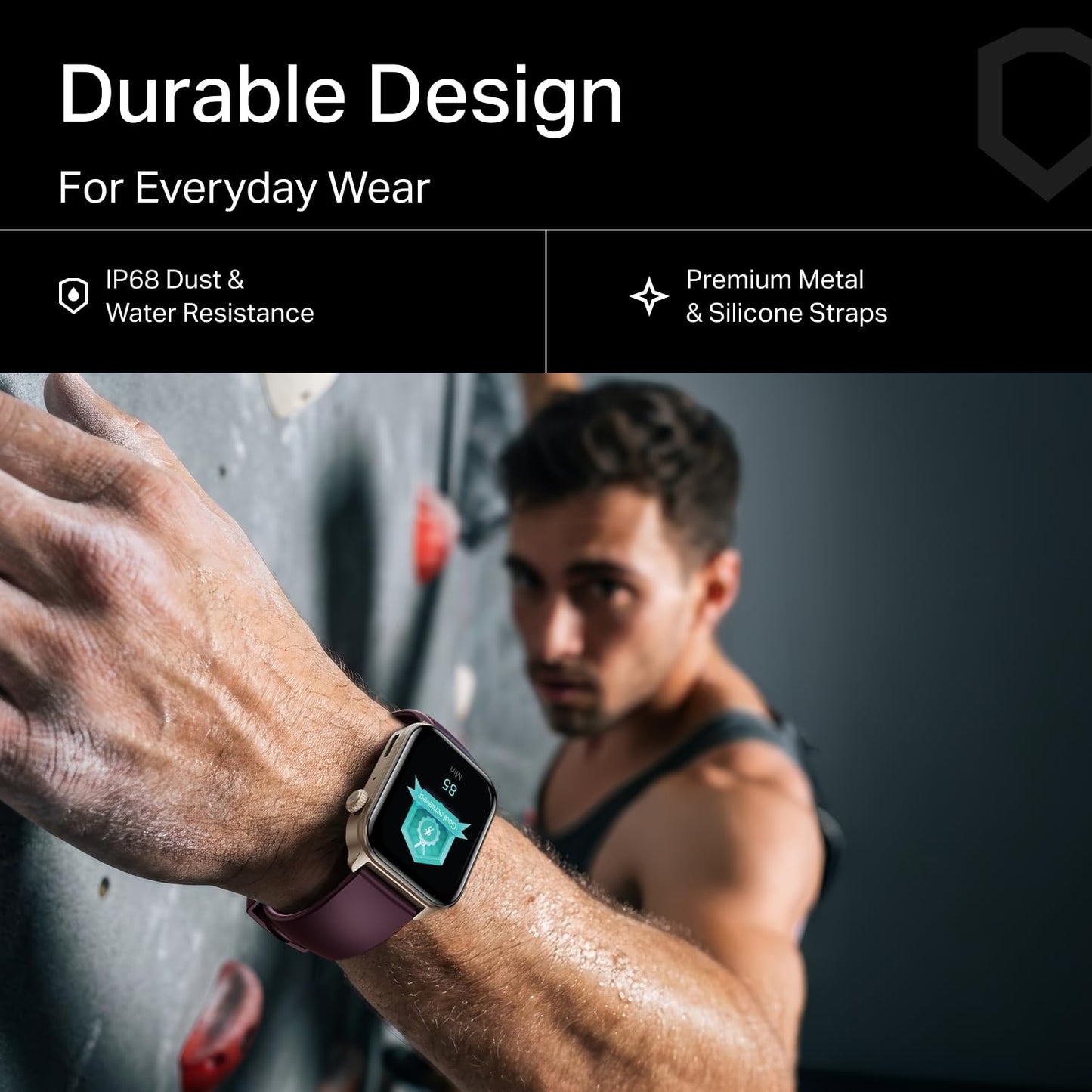 boAt Storm Call 4 India's first Smartwatch with Type-C Charging,1.96”(4.97 cm) HD Display, Functional Crown, BT Calling, Sports Modes, Heart Rate, SpO2, Sleep & Stress Tracking, SOS, IP68(Velvet Wine)