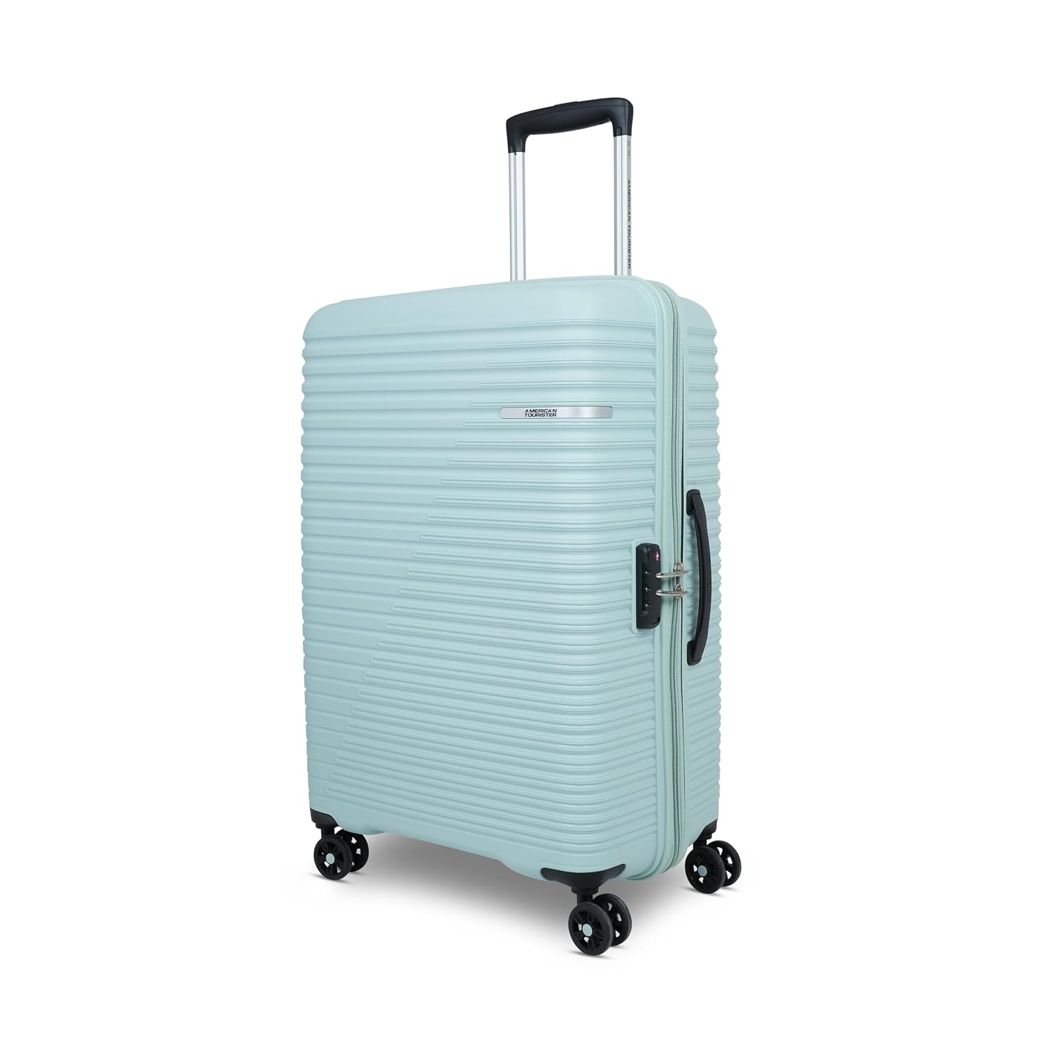 American Tourister Liftoff+|Medium Size Check-in Spinner Trolley Bag (67 cm) for Travel|360° 8 Wheel Travel Luggage|Hard Case Polypropylene (PP) Suitcase|Mounted TSA Lock|Seafoam Blue