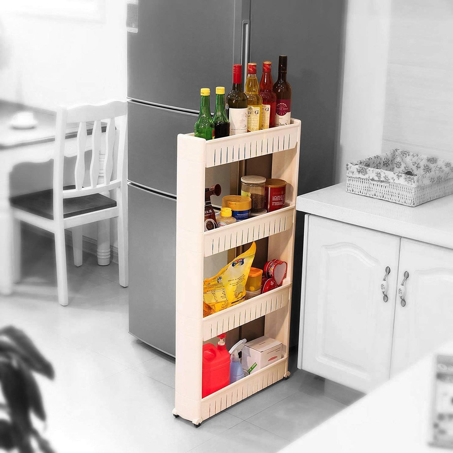 Multipurpose 4 Layer Space Saving Storage Organizer Rack Shelf - Springkart 