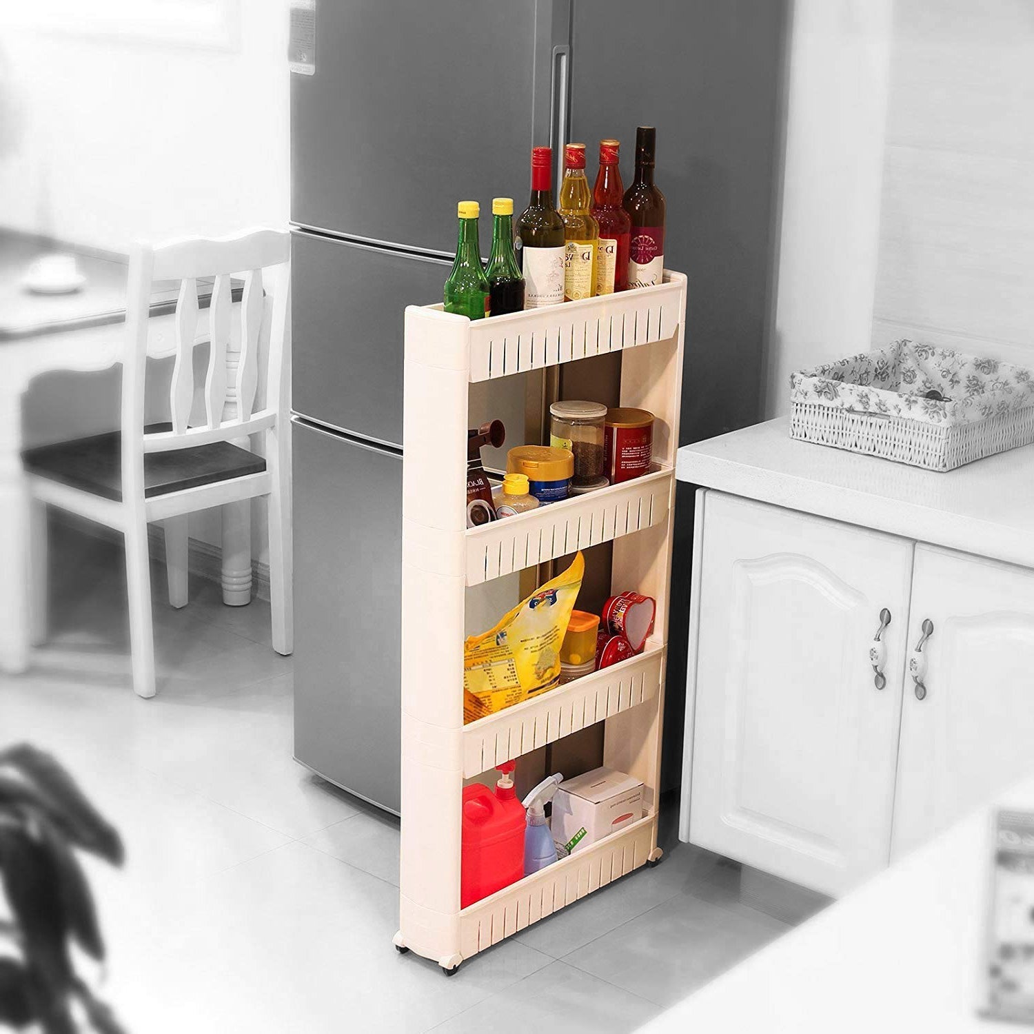 Multipurpose 4 Layer Space Saving Storage Organizer Rack Shelf - Springkart 