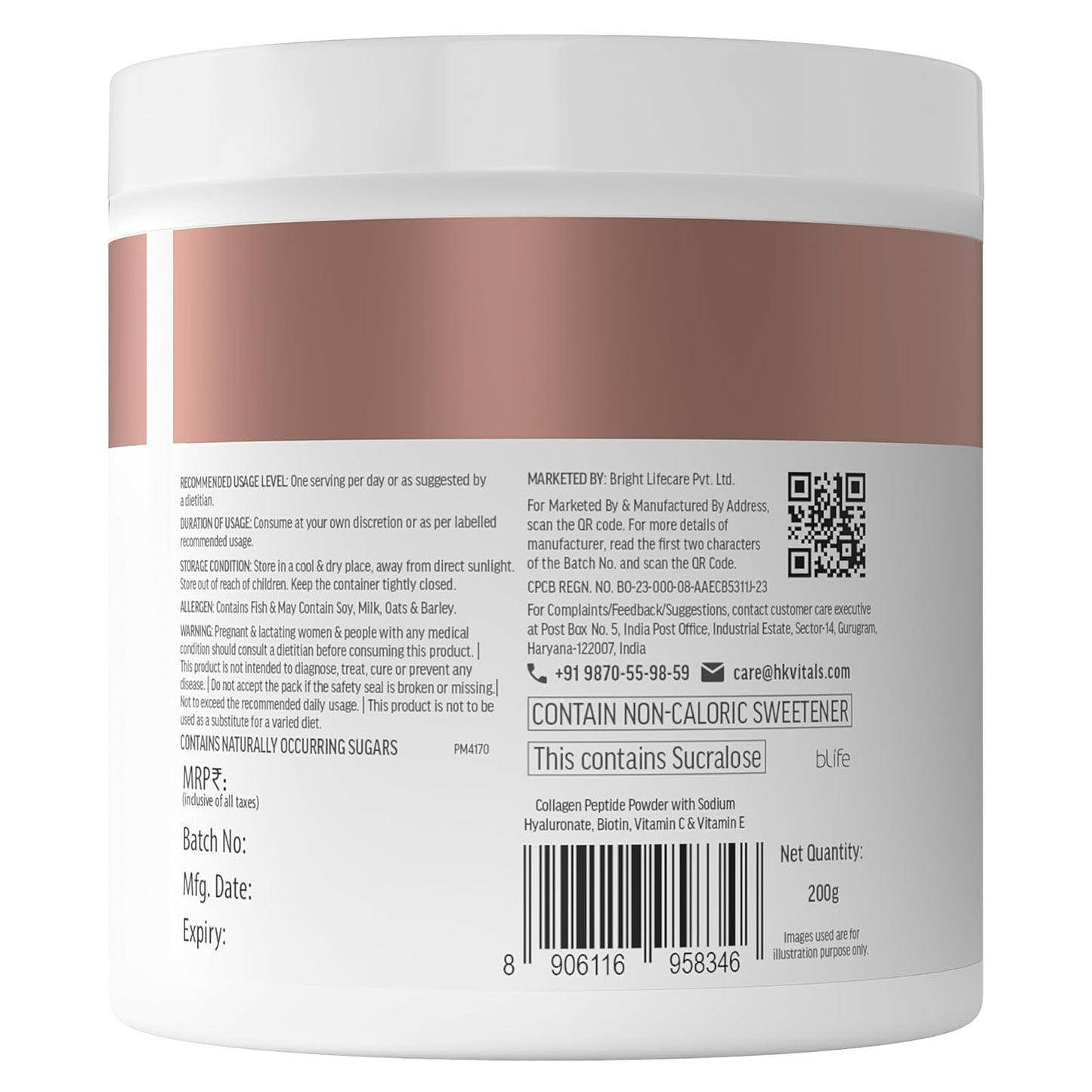 HealthKart hk vitals Skin Radiance Marine Collagen Supplement (Mango,200g) (Pack of 2)|With Biotin,Vitamin C & E for Healthy Skin & Hair,powder,2 count,25 Servings - Springkart 