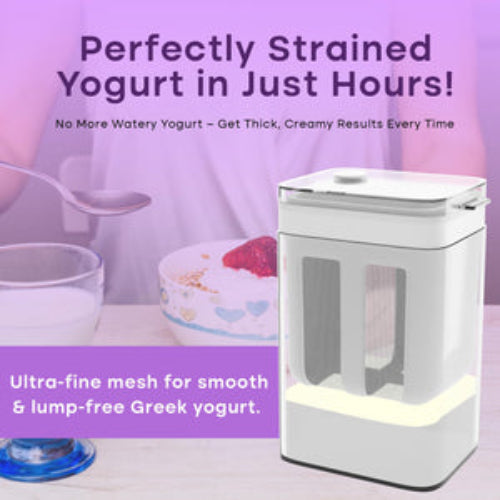Greek Yogurt & Curd Maker/Fine Mesh Strainer with Lid