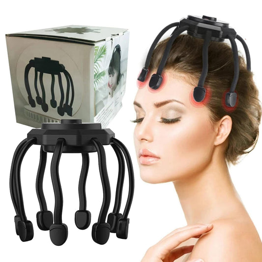 Ultra Scalp Massager - Electric Scalp Head Massager With 3 Modes, 360 Degree High-Frequency Contact, Octopus Claw Scalp Massager For Deep Relaxation, Hair Stimulation,(Black)
