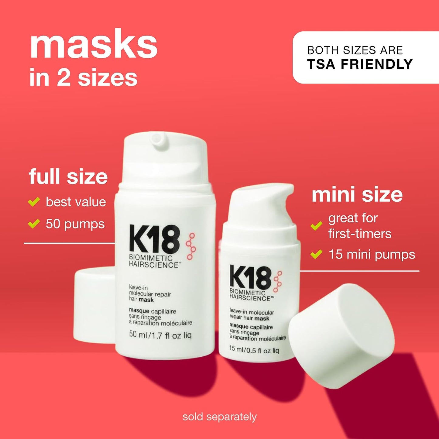 K18 Leave-In Repair Hair Mask, 15ml