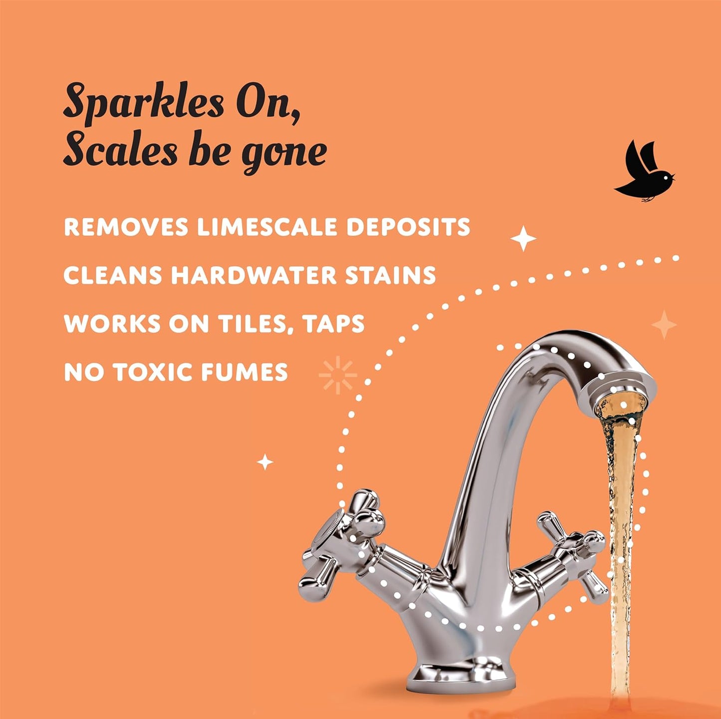 Chirp Bathroom Descaler Spray- Lime scale Remover for Bathroom (5 Lits), Hard water stain on Tiles, Taps, Shower, Faucet, Shiner and Limescale Remover