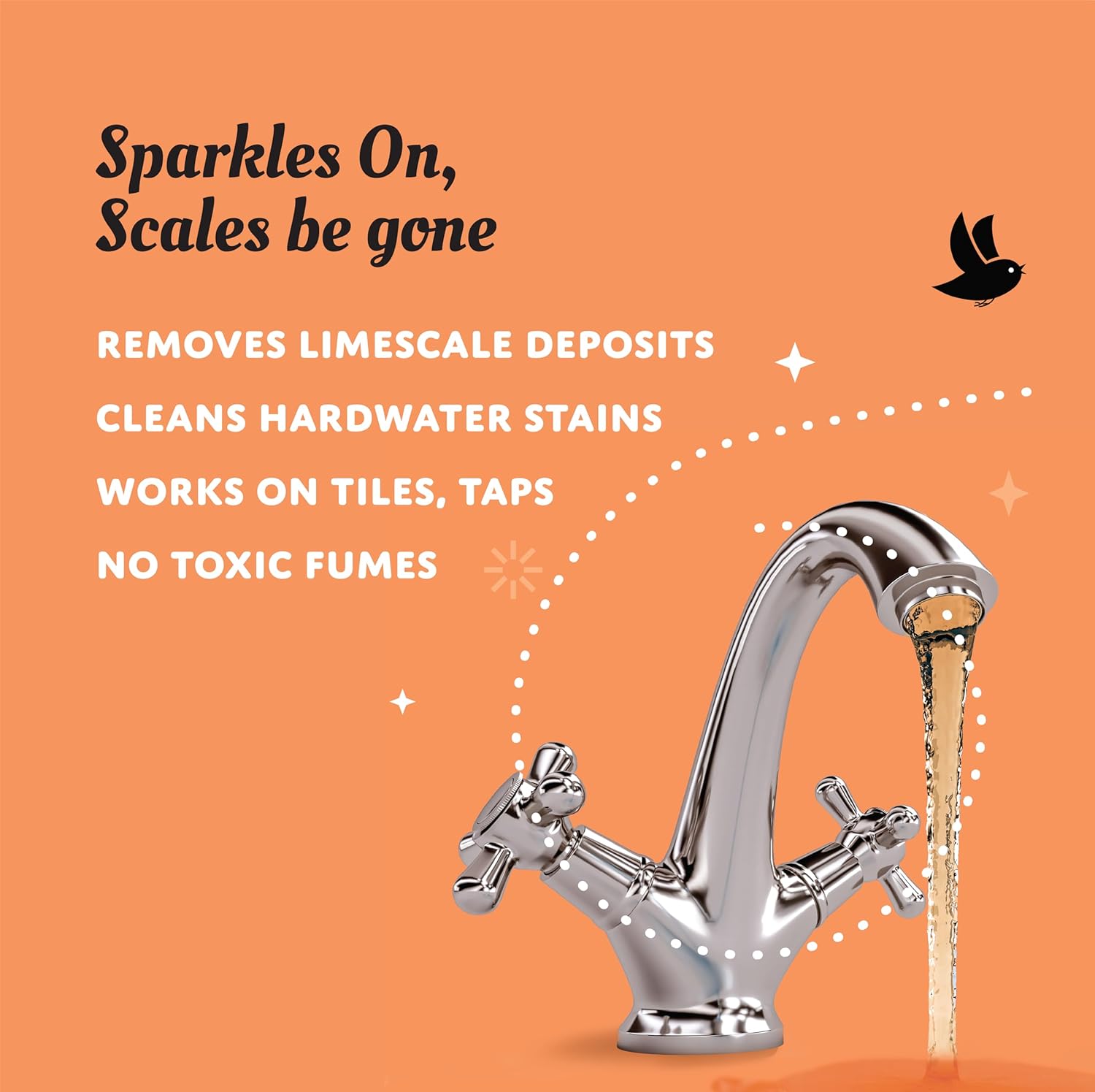Chirp Bathroom Descaler Spray- Lime scale Remover for Bathroom (5 Lits), Hard water stain on Tiles, Taps, Shower, Faucet, Shiner and Limescale Remover