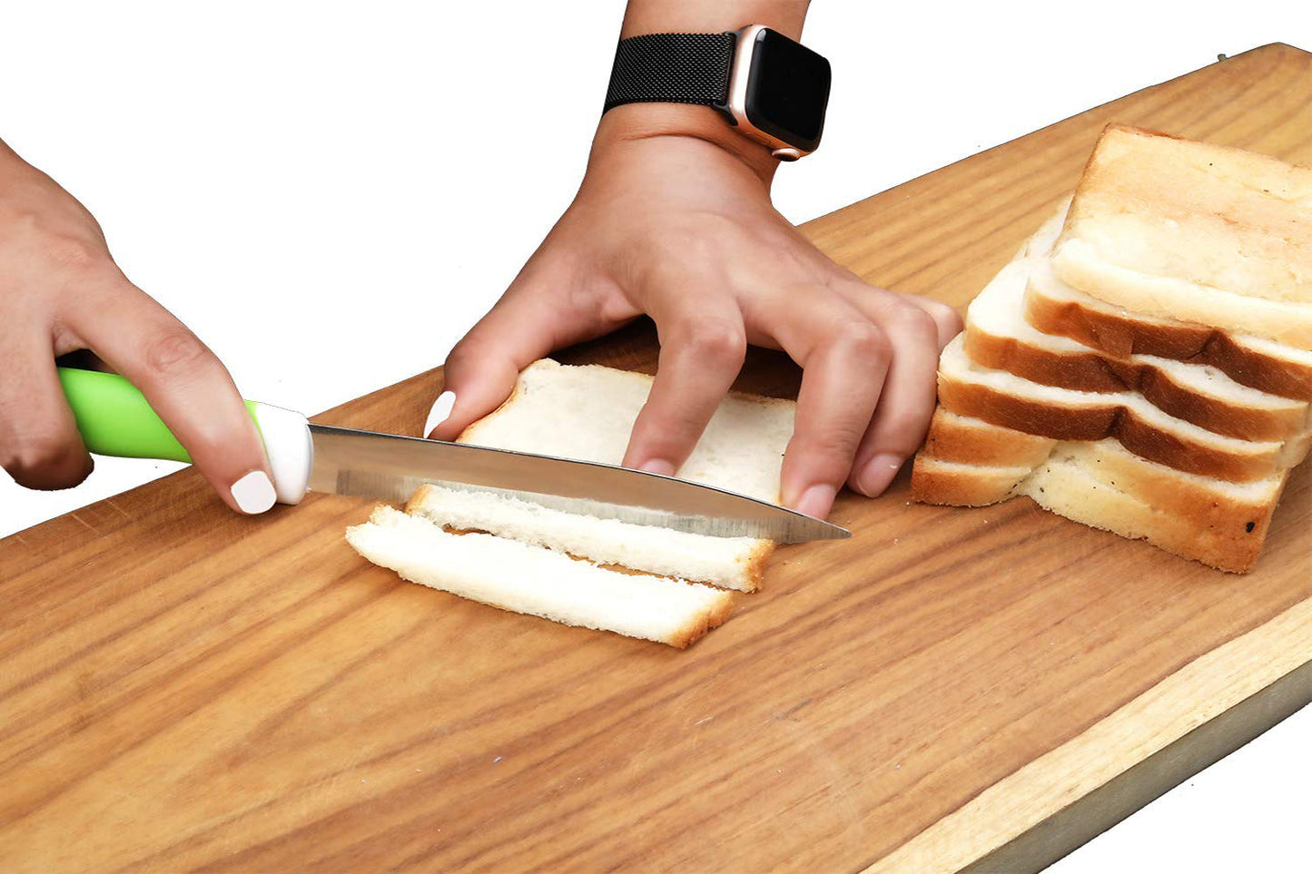 Stainless Steel Knife & Peeler Set with Stand - 6 Pcs - Springkart 