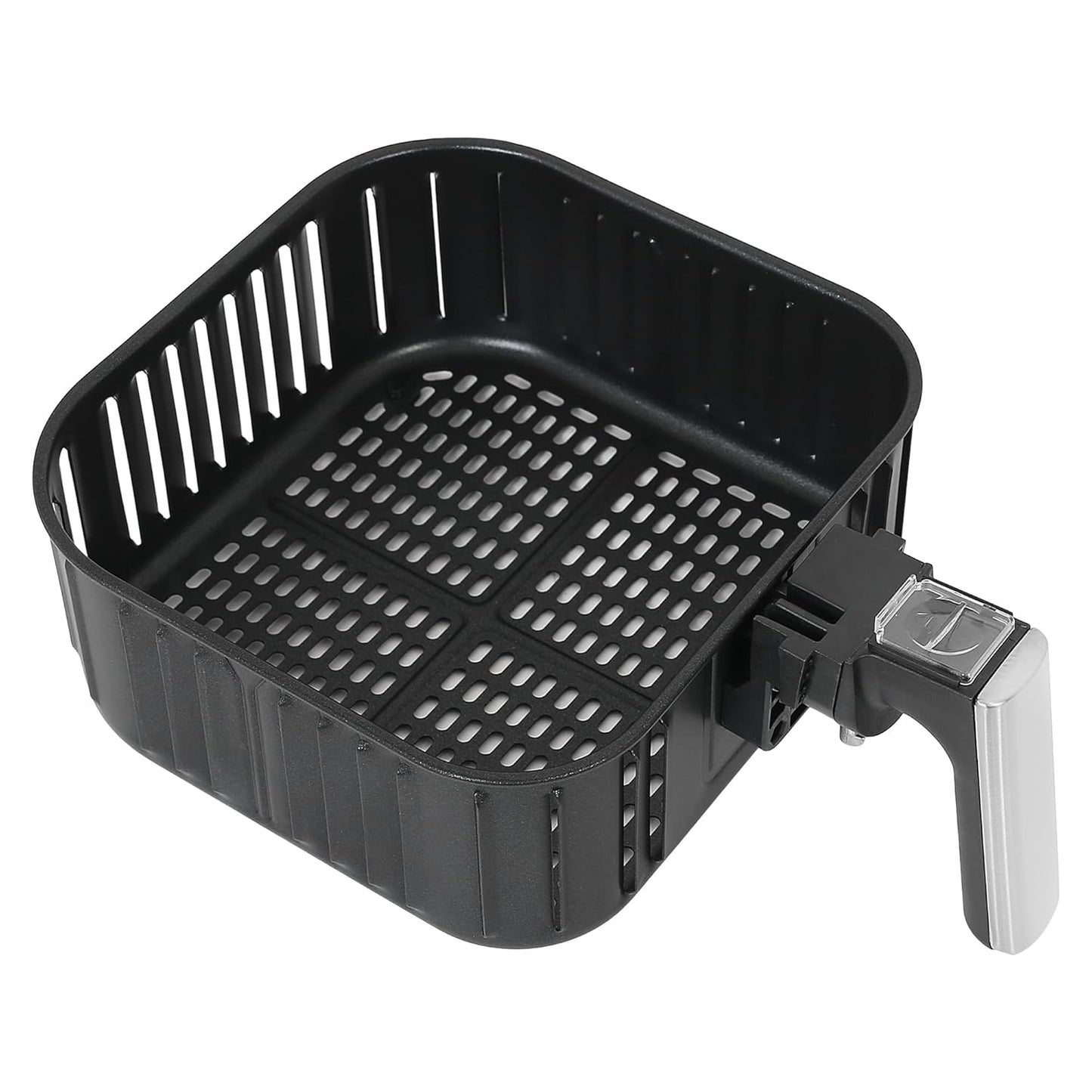 AMERICAN MICRONIC® 6.5 L Digital Air Fryer | 1700W Rapid Air Technology | 200°C Max Temp | 60-Min Timer | 8 Preset Menus | Removable Basket | Includes Recipe Book | AMI-AFD-65LDx (Black & Steel)