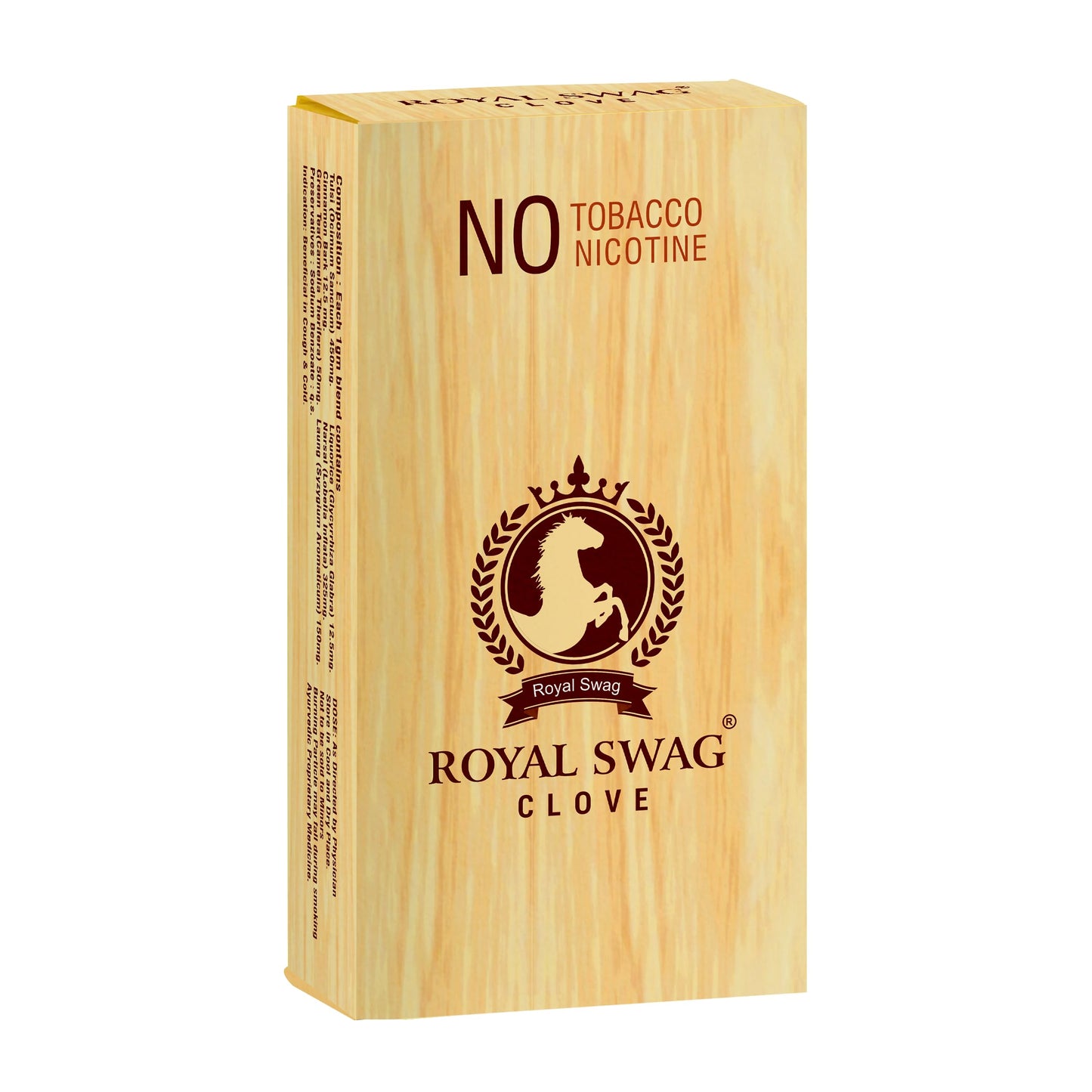 Royal Swag Ayurvedic Herbal Cigarette 100% Tobacco-Free and 100% Nicotine-Free 10 Sticks - | Smoking Cessation
