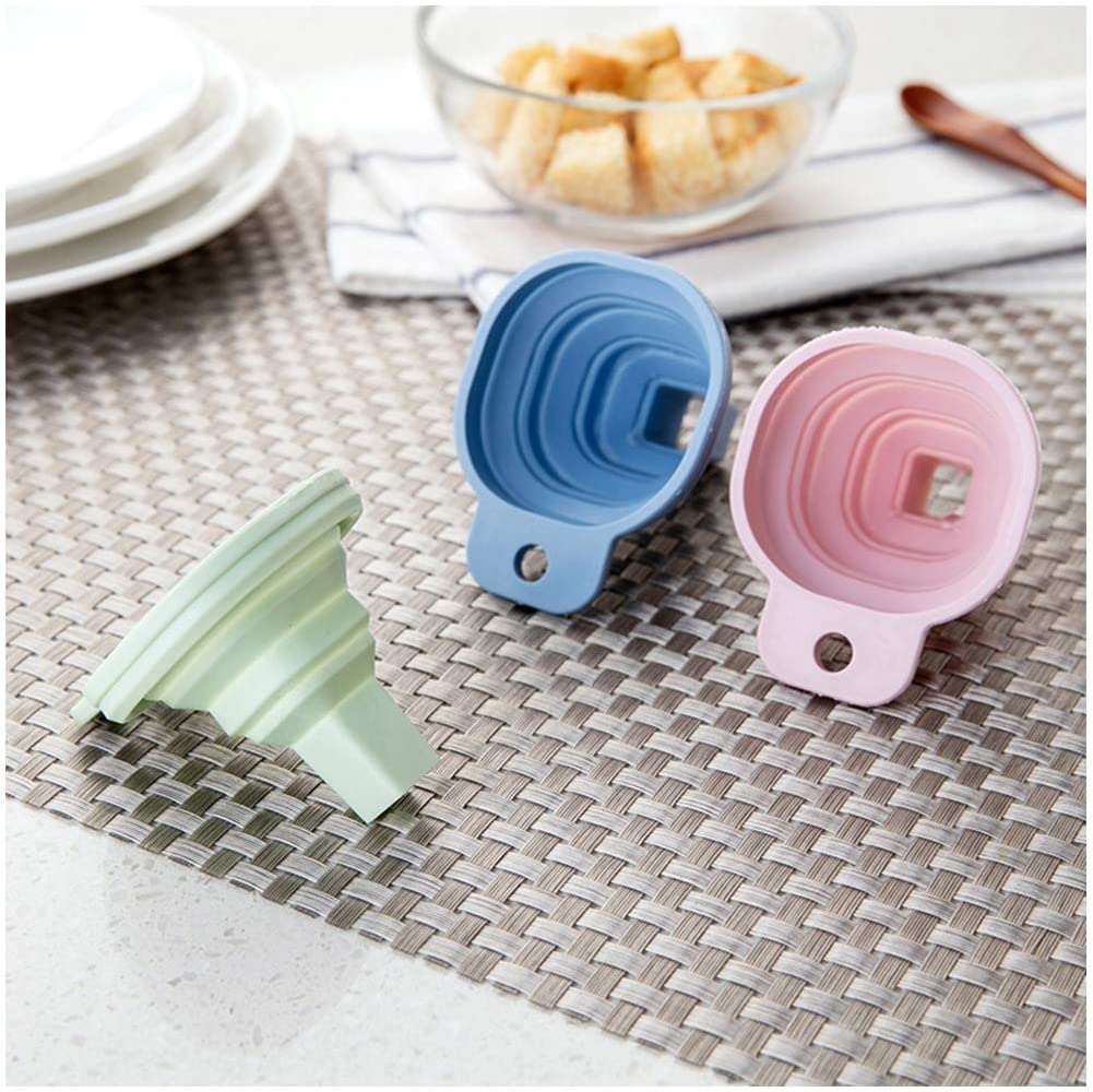 Flexible Silicone Foldable Kitchen Funnel for Liquid / Powder Transfer Hopper Food (Small) - Springkart 