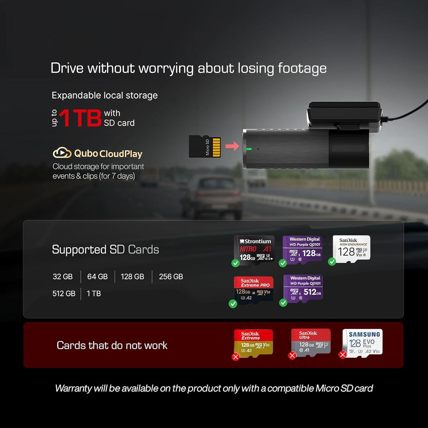 Qubo Dashcam 4G Live by Hero Group [New Launch] | Remote Live View I GPS Tracking & Smart Alerts | 2K QHD | 140° FOV | Wi-Fi & App Control | Supports upto 1TB SD Card  | 1-Year Free Cloud Subscription