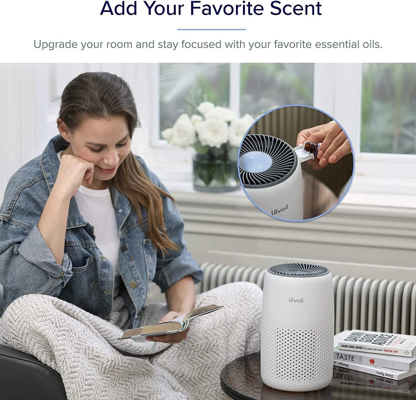 LEVOIT Core Mini Air Purifier For Coverage Area 183 Sq Ft, H13 Truehepa Filter, Remove 99.97% Dust, Smoke, & Pollen, With Fragrance Sponge, (2 Years Warranty), White