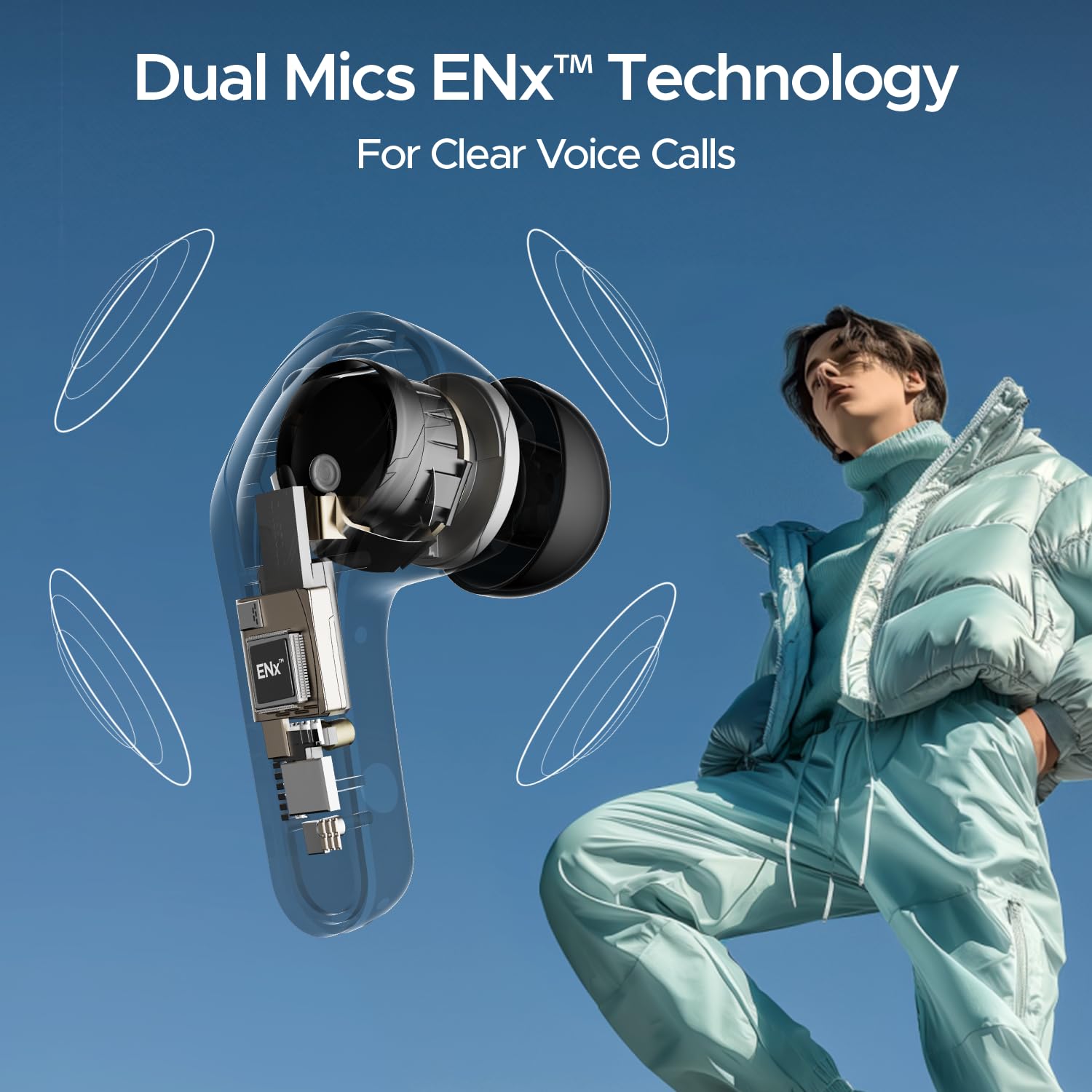 boAt Airdopes 311 Pro, 50HRS Battery, Fast Charge, Dual Mics ENx Tech, Transparent LID, Low Latency, IPX4, IWP Tech, v5.3 Bluetooth Earbuds, TWS Ear Buds Wireless Earphones with mic (Active Black)