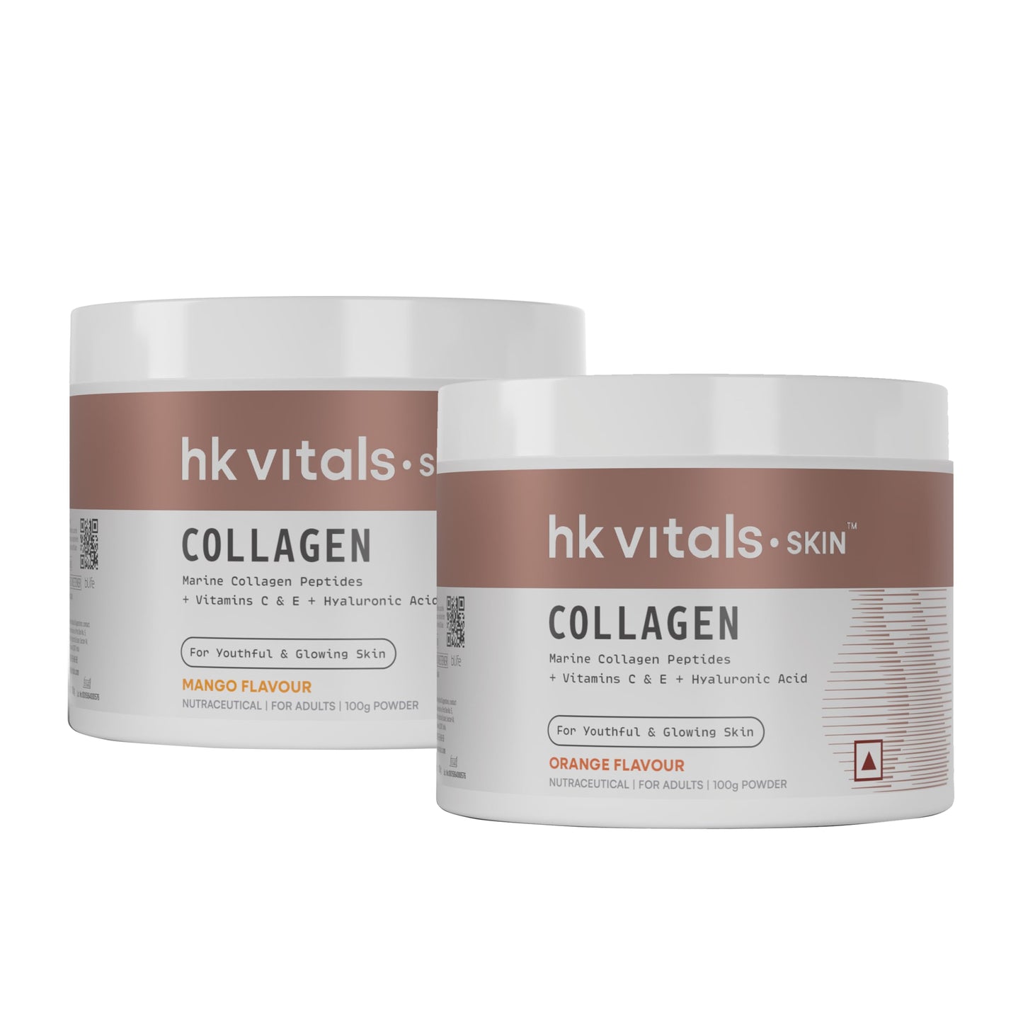 HealthKart hk vitals Skin Radiance Marine Collagen Supplement (Mango,200g) (Pack of 2)|With Biotin,Vitamin C & E for Healthy Skin & Hair,powder,2 count,25 Servings - Springkart 