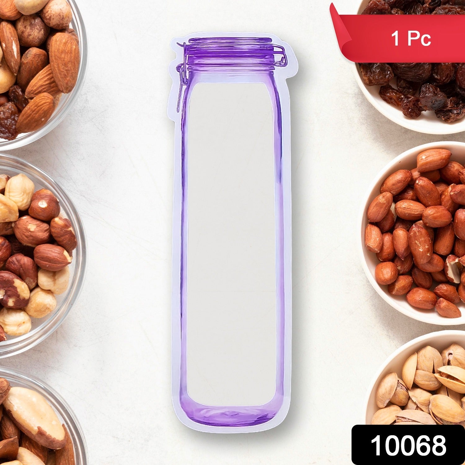 Food Storage Bag Bottles Shape Ziplock Bags Reusable (1 Pc / 500 ML) - Springkart 