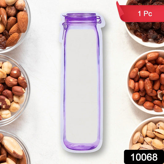 Food Storage Bag Bottles Shape Ziplock Bags Reusable (1 Pc / 500 ML) - Springkart 
