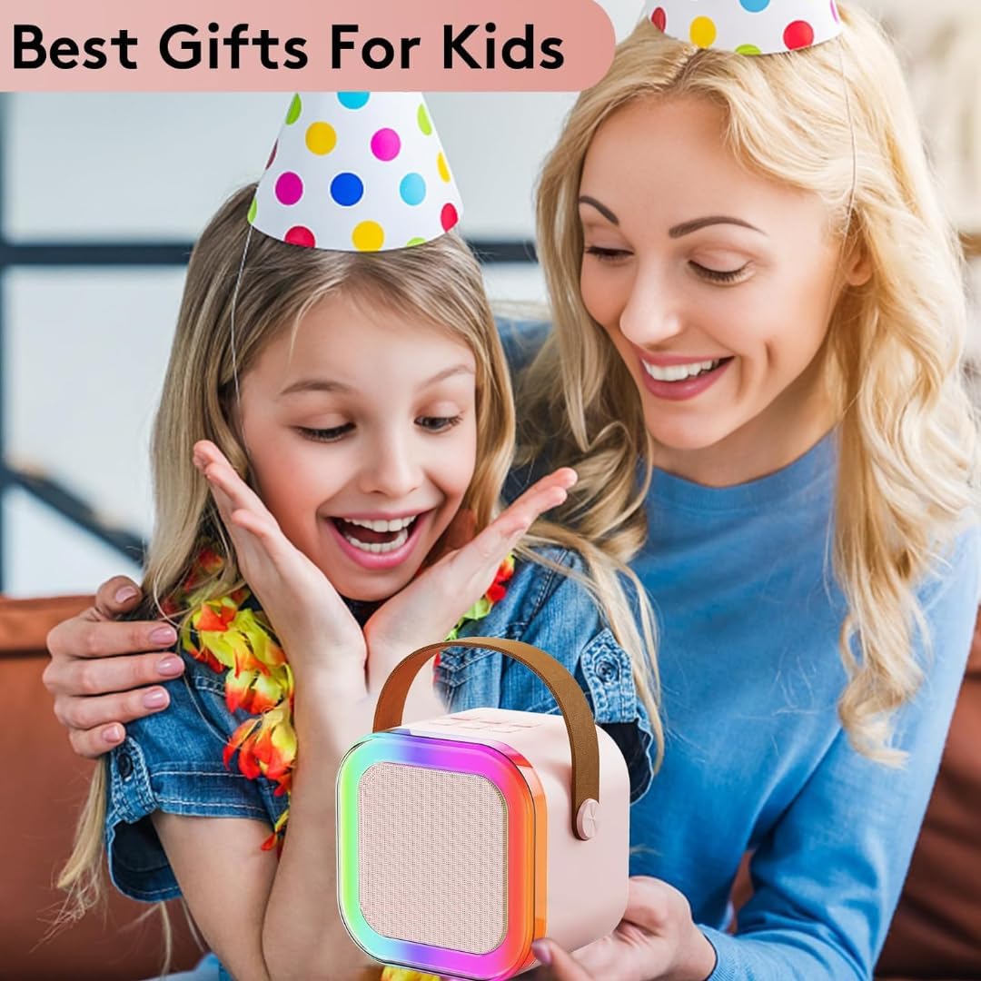 Kidara™ 2025 New Karaoke Machine for Kids with 2 Two Wireless Mics 4-12 Years Toys Gifts for Girls Boys Ages 4, 5, 6, 7, 8, 9, 10, 12 +Year Birthday Double Mic (Multicolor) - Springkart 