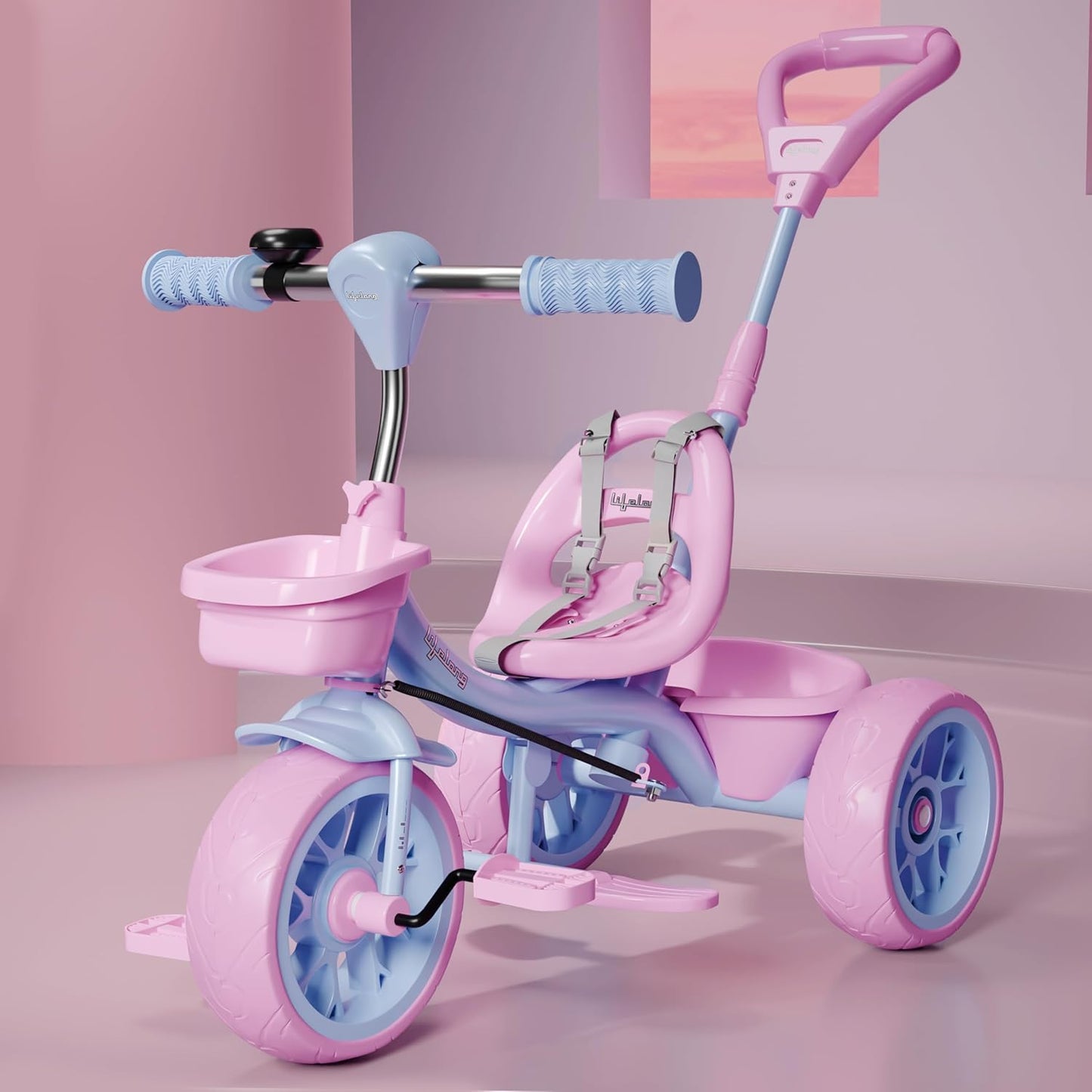 Lifelong Trike Cycle for Kids Cycle 2-5 Years - Tricycles for Boy & Girl - Baby Cycle - Bicycle for Kids - Bike with 3 EVA Wheels, Bell & Basket -Durable Tricycle with Parental Control - Springkart 
