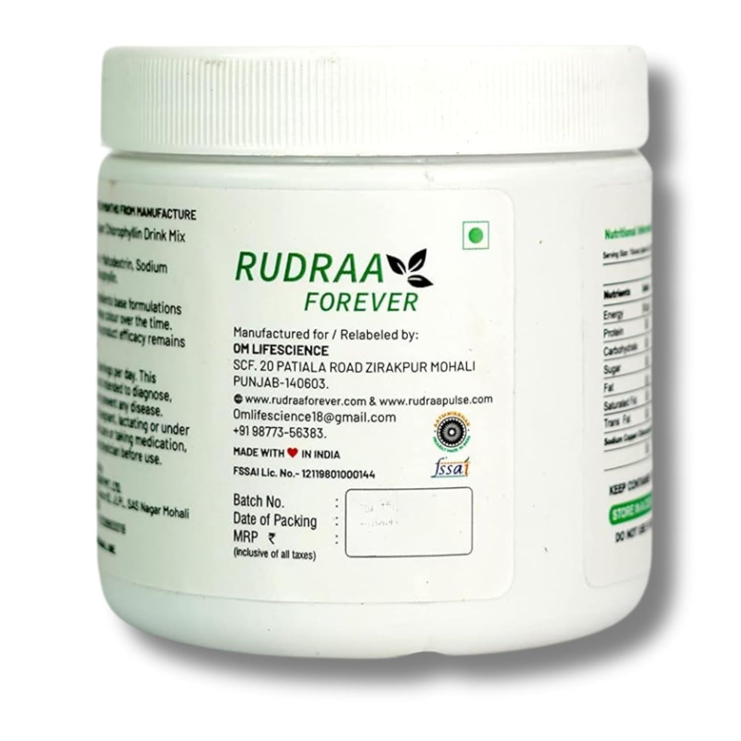 Rudraa Forever Chlorophyll Powder | Body Detox Supplement | Detox Drink | Chlorophyll drink | Immunity Booster | Antioxidant Drink 100gm - Springkart 
