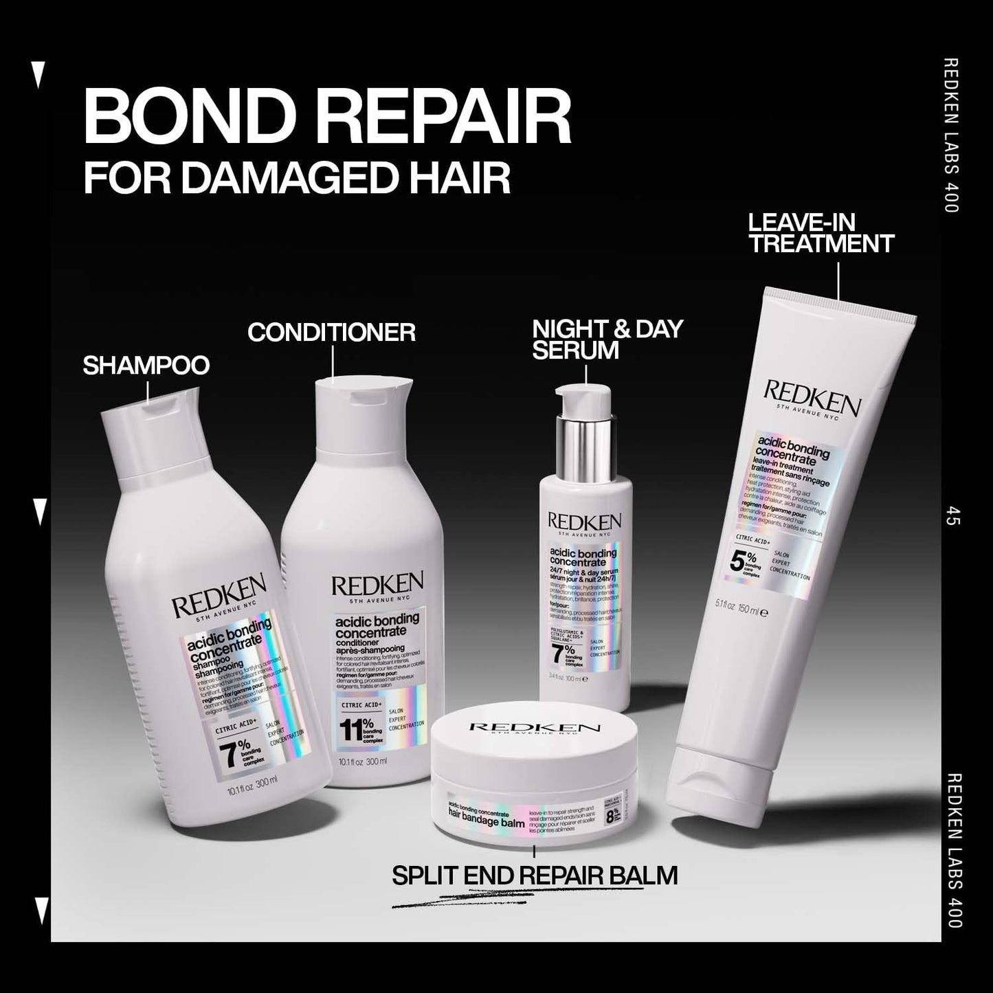 Redken Acidic Bonding Concentrate Bond Repair Leave-in Treatment, 150 ml | Professional Bond Strengthening Leave-in Treatment and Heat Protectant for smoother, frizz-free hair.