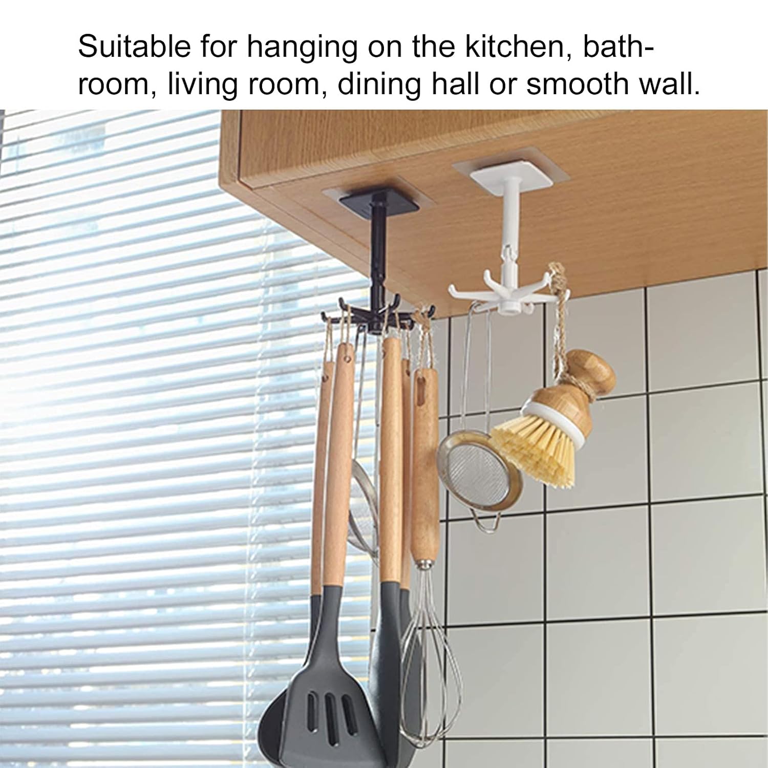 360° Rotating Folding Hook Self-Adhesive Waterproof Wall Mounted Hook - Springkart 