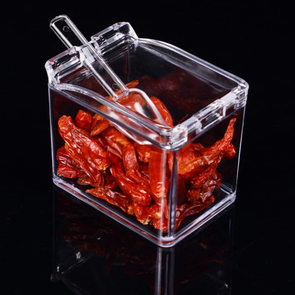 Crystal Seasoning Acrylic Box Pepper Salt Spice Rack - Springkart 