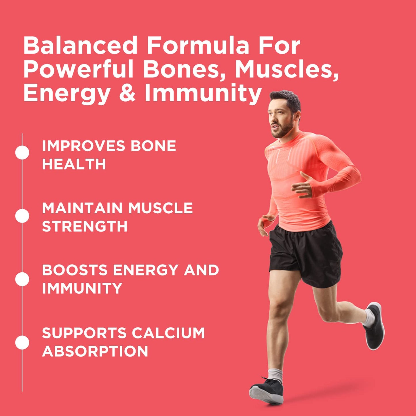 HealthKart hk vitals Calcium Magnesium & Zinc |With Vitamin D3, Calcium Supplement for Women and Men|for Bone Health & Joint Support, 1 count, 60 capsules - Springkart 