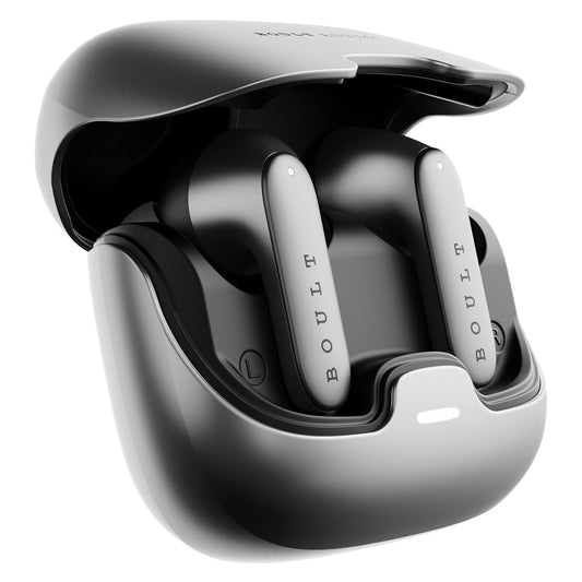 Boult Audio Z40 Pro with 100H Playtime, Quad Mic ENC, 45ms Low Latency Gaming, Premium Rubber Grip Case, 13mm Bass Drivers, Made in India TWS Bluetooth 5.3 Truly Wireless in Ear Earbuds (Metal) - Springkart 