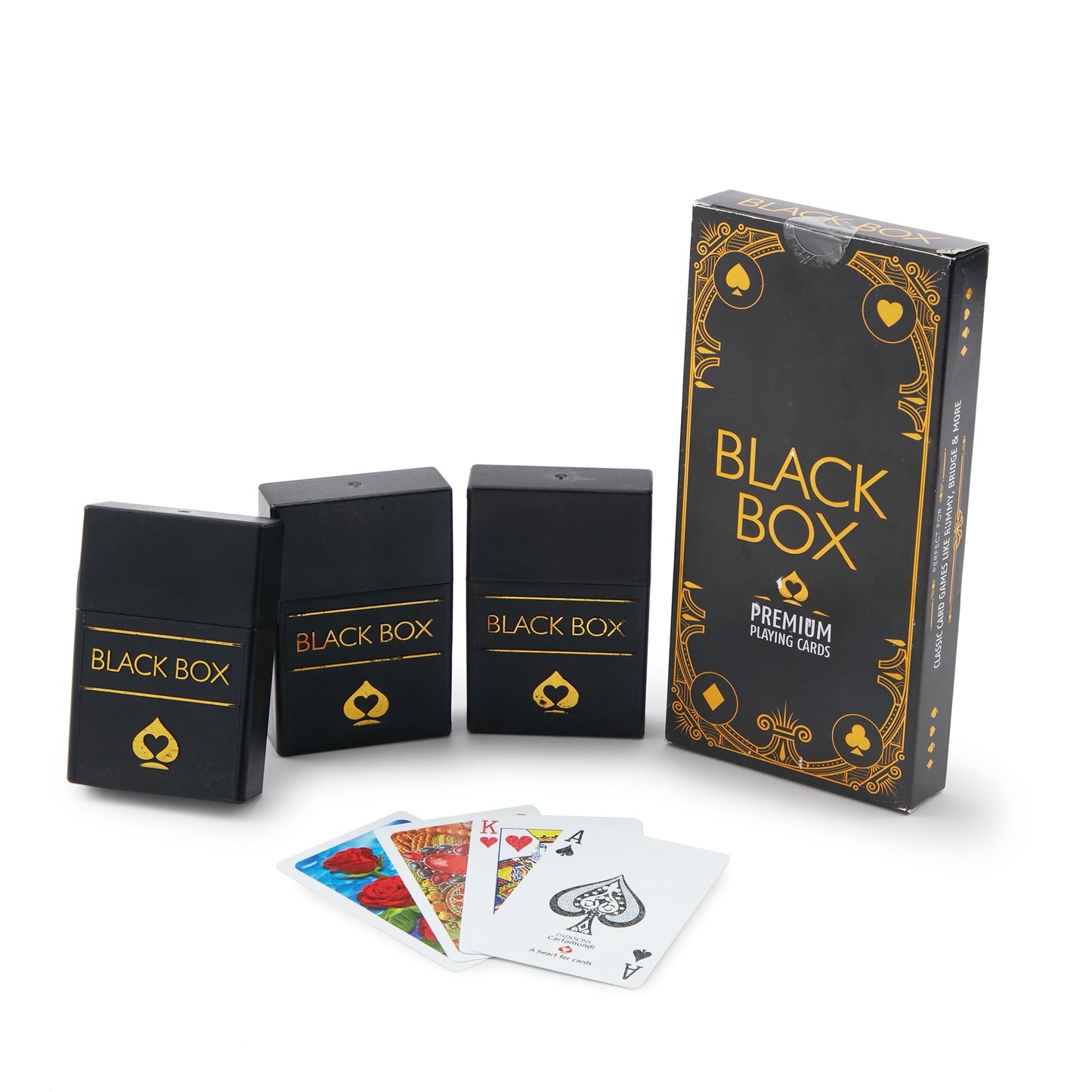 Black Box Premium Plastic Kid Black Box Playing Card Game (Set of 2),Waterproof, Bridge Size