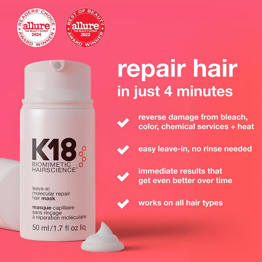 K18 Leave-In Repair Hair Mask, 15ml