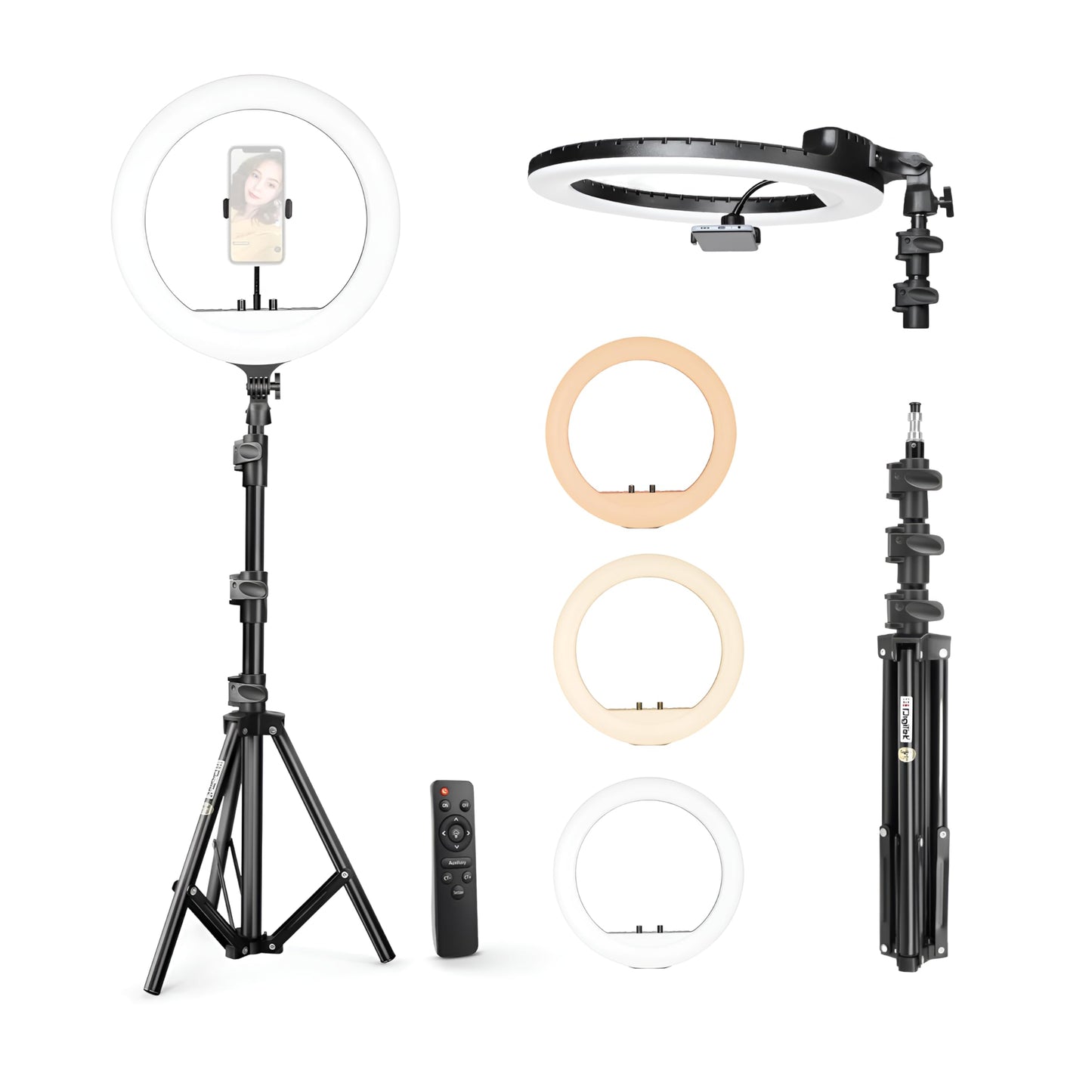 DIGITEK® (DRL-18H C) 18 Inch LED Ring Light with 158cm Stand - AC/DC Power, Color Temperature Control, Lighting Intensity Control - Photography, Video, Makeup, and Live Streaming - USB Powered - Springkart 