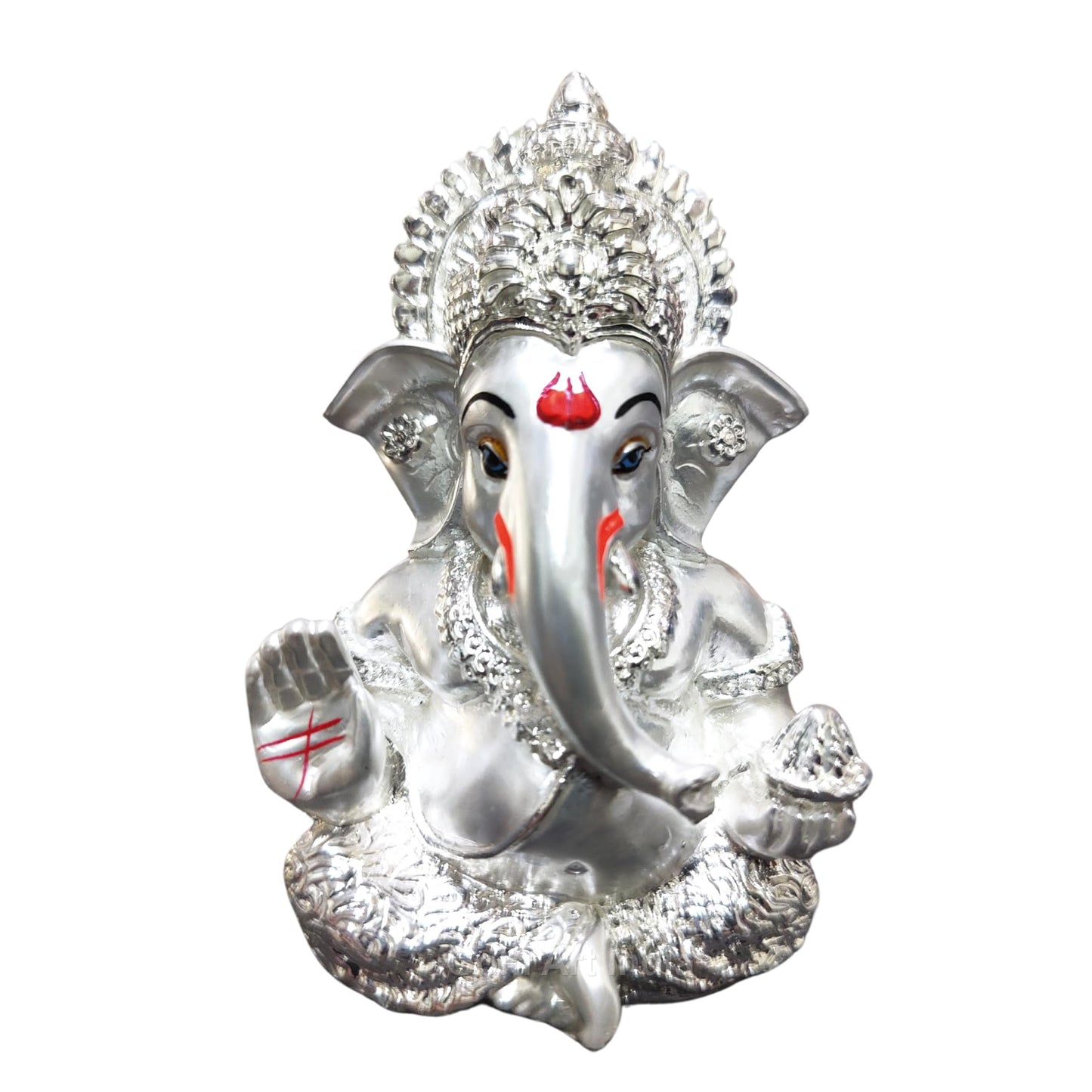 Gold Art India Ganesha Idol | Ganesh Statue for Home Decor | Ganesha murti for Office Desk, & Ganpati Idol for Car Dashboard | Unique Wedding & Birthday Gift (Gold Antique 3.5")