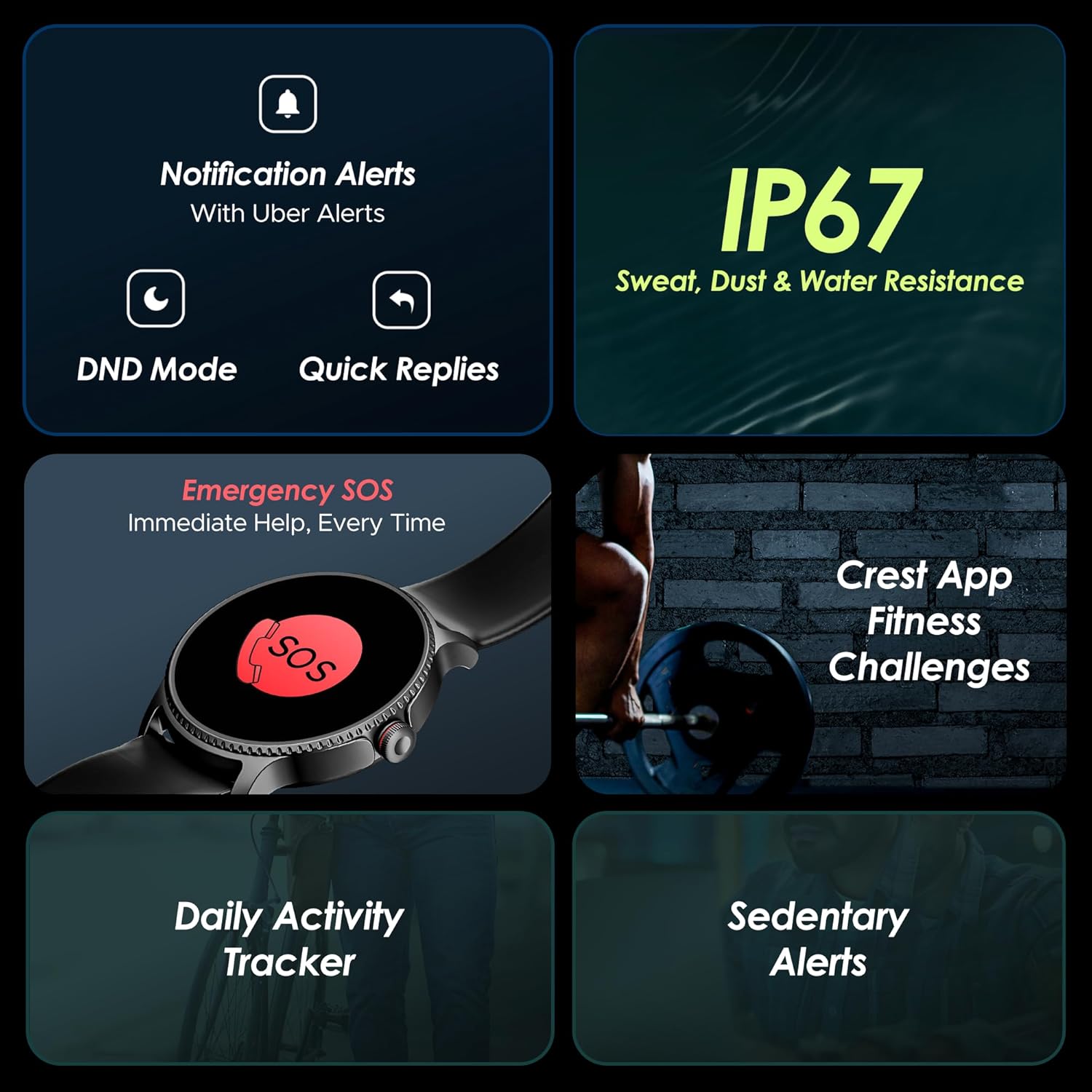 boAt Lunar Discovery w/ 1.39" (3.5 cm) HD Display, Turn-by-Turn Navigation, DIY Watch Face Studio, Bluetooth Calling, Emergency SOS, QR Tray, Smart Watch for Men & Women(Active Black)