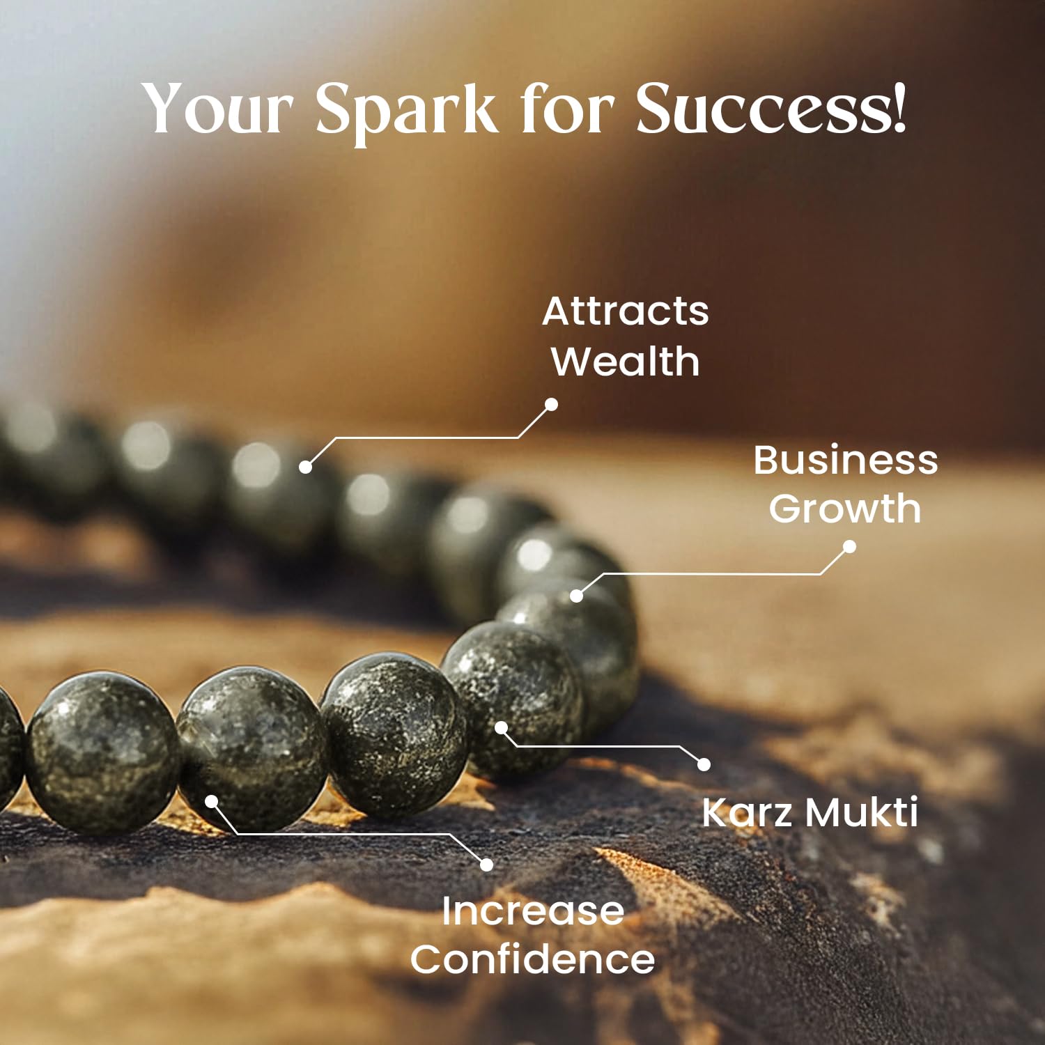 Astrotalk Raw Pyrite Bracelet | Certificate of Authenticity | Attracts Money and Boost Confidence | Astrology Bracelet for Men and Women | Beautifully Crafted with Healing Crystals