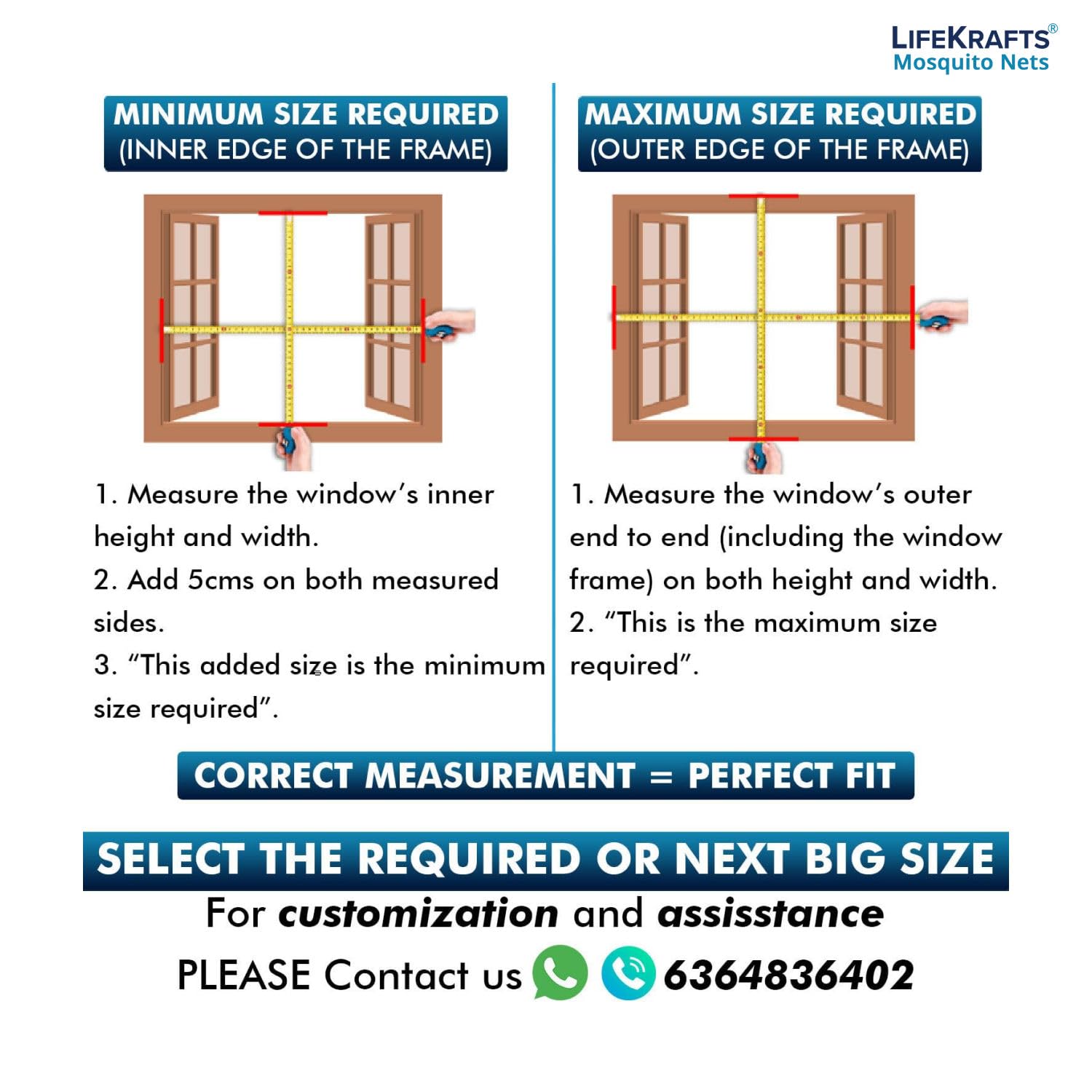 Lifekrafts Standard Size Window Mosquito Net (Size-90x120cms/36x47 Inches/2.95x3.94 Feet, Color-Grey) 120 GSM Stitched Fiberglass Net with Strong Hook & Loop Adhesive Tape
