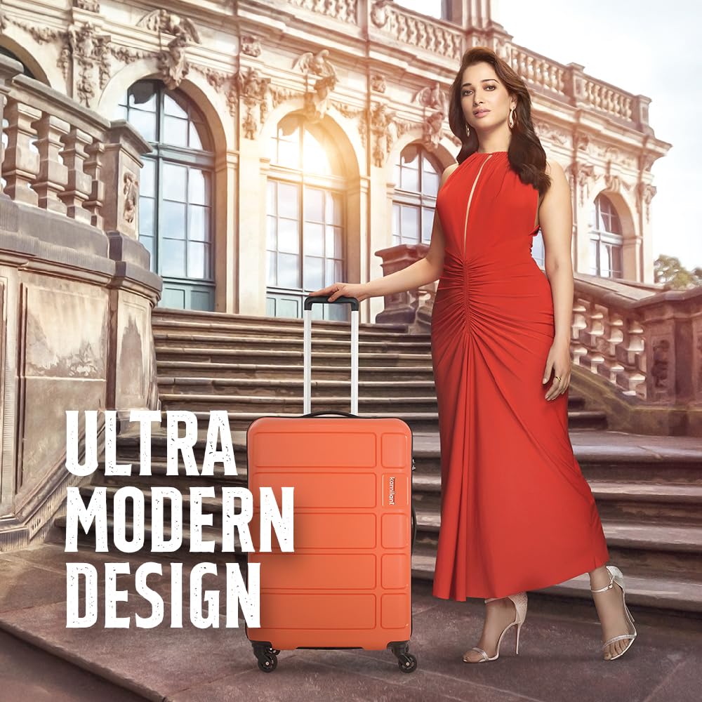 Kamiliant American Tourister Polypropylene Kam Harrier Sp78Cm Orange Spinner Suitcase, Medium