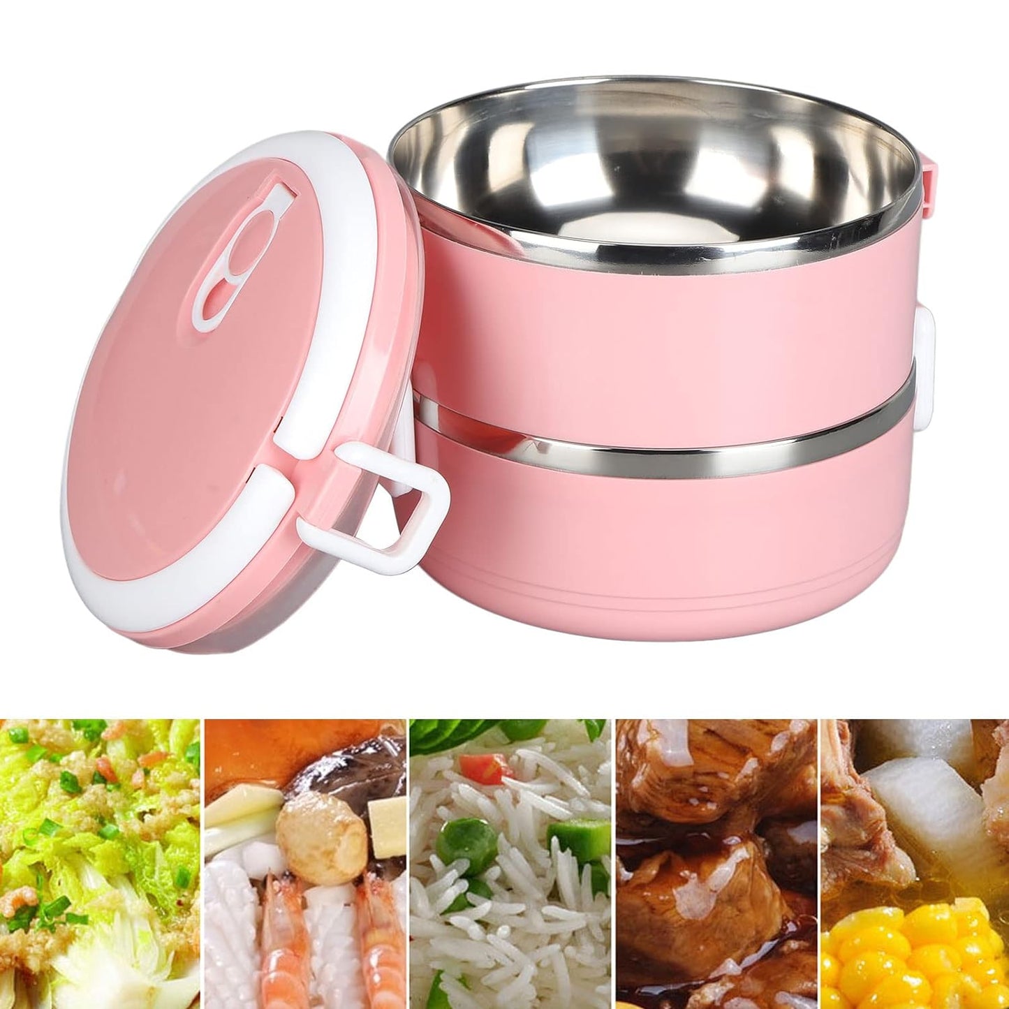Doraemon 2layer Lunch Box Steel High Quality 2 Layer Tiffin Box For Home , Office & School Use - Springkart 