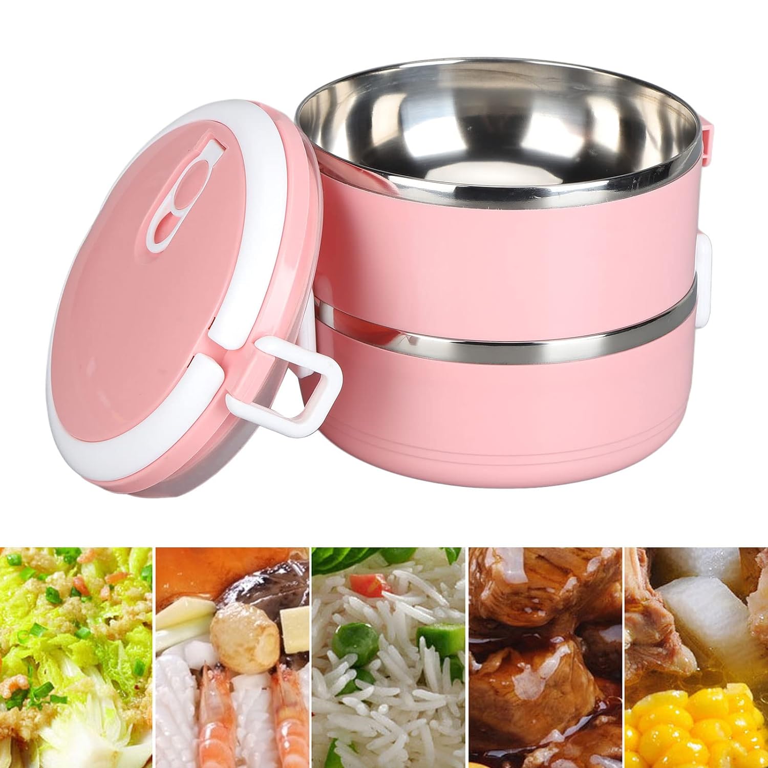 Doraemon 2layer Lunch Box Steel High Quality 2 Layer Tiffin Box For Home , Office & School Use - Springkart 