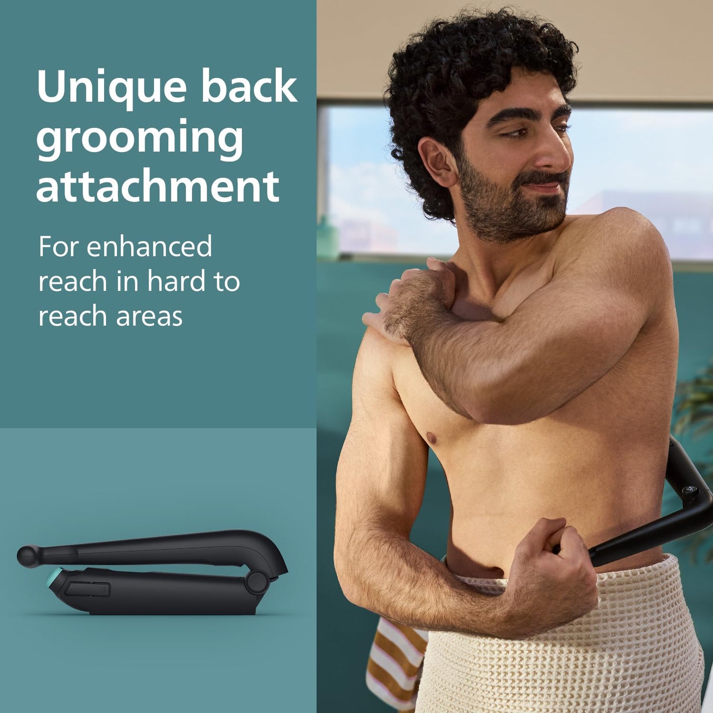 Philips Body & Balls Trimmer for Men Private Parts | Back Attachment | Clinically Tested on Sensitive Skin | Skin Safe Intimate Grooming | 100% Showerproof | 100min runtime | 5yrs* Warranty | BG5475