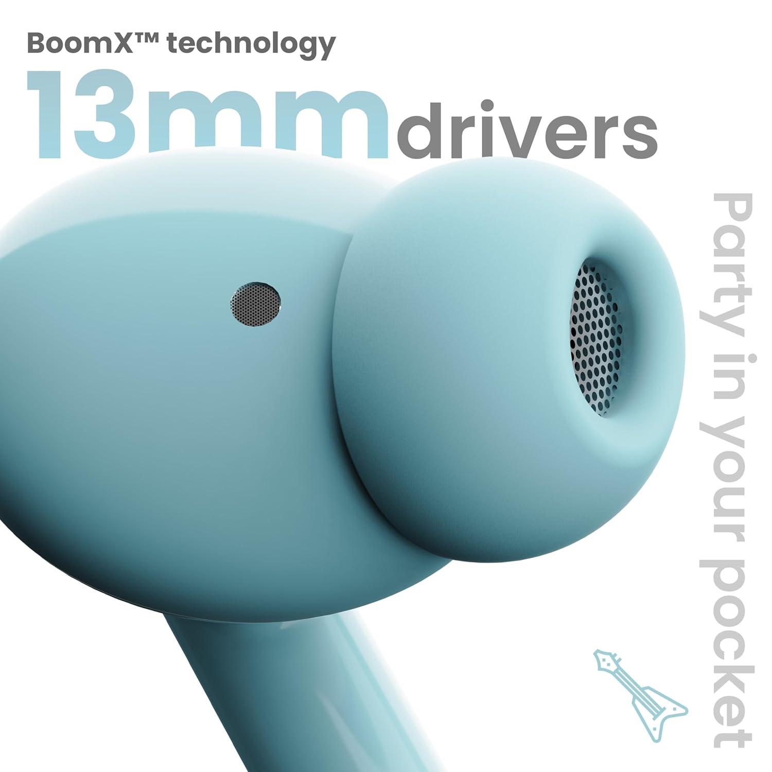 Boult Audio W20 Truly Wireless in Ear Earbuds with 40H Playtime, Zen™ ENC Mic, 45ms Low Latency, 13mm Bass Drivers, Type-C Fast Charging, Made in India, Touch Control, IPX5 ear buds TWS (Glacier Blue) - Springkart 